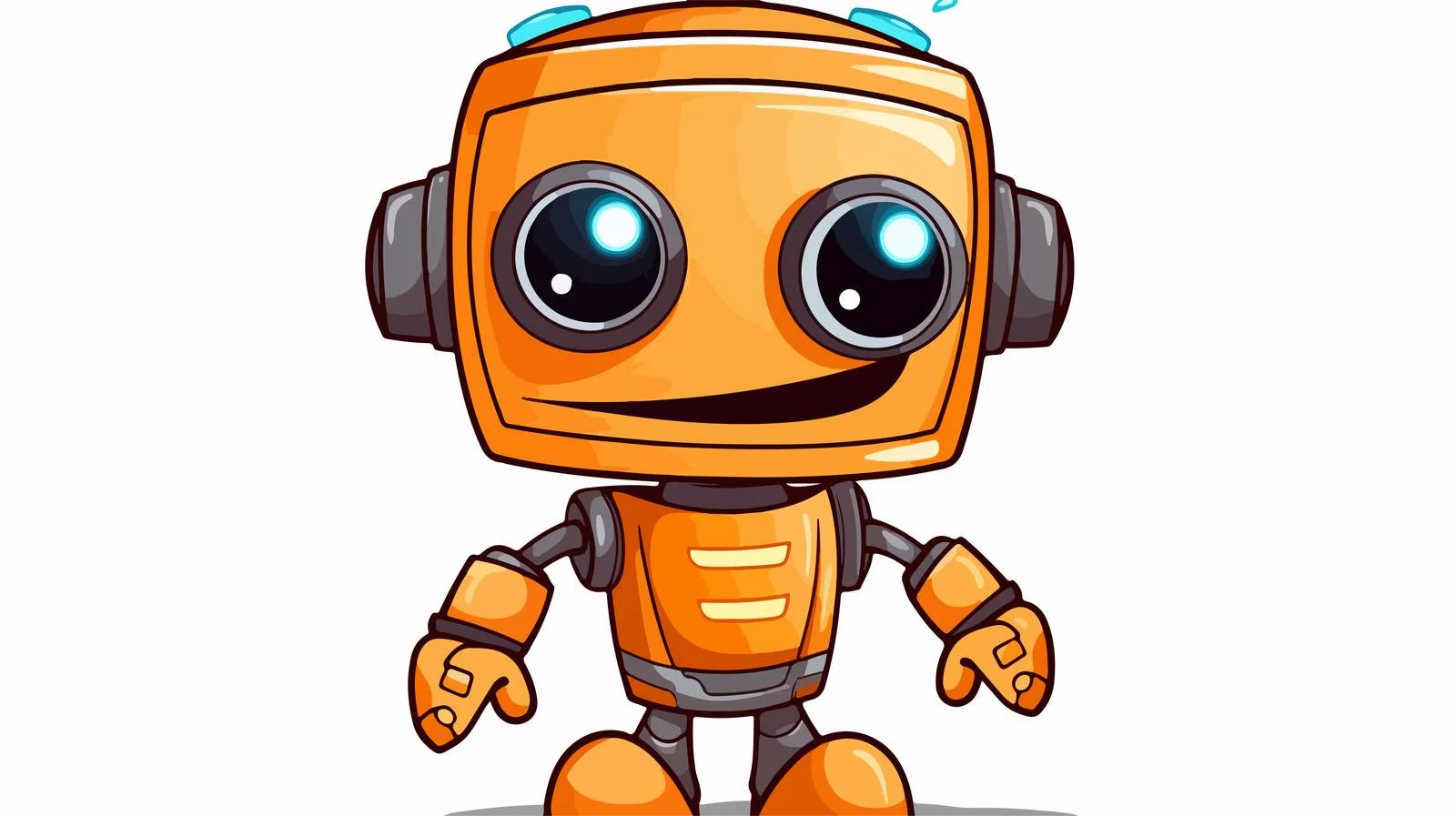 Adorable Robot Sticker — free download from Dotvec