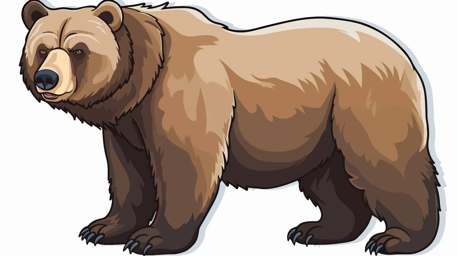 Female Bear Cartoon Sticker Illustration — free download from Dotvec