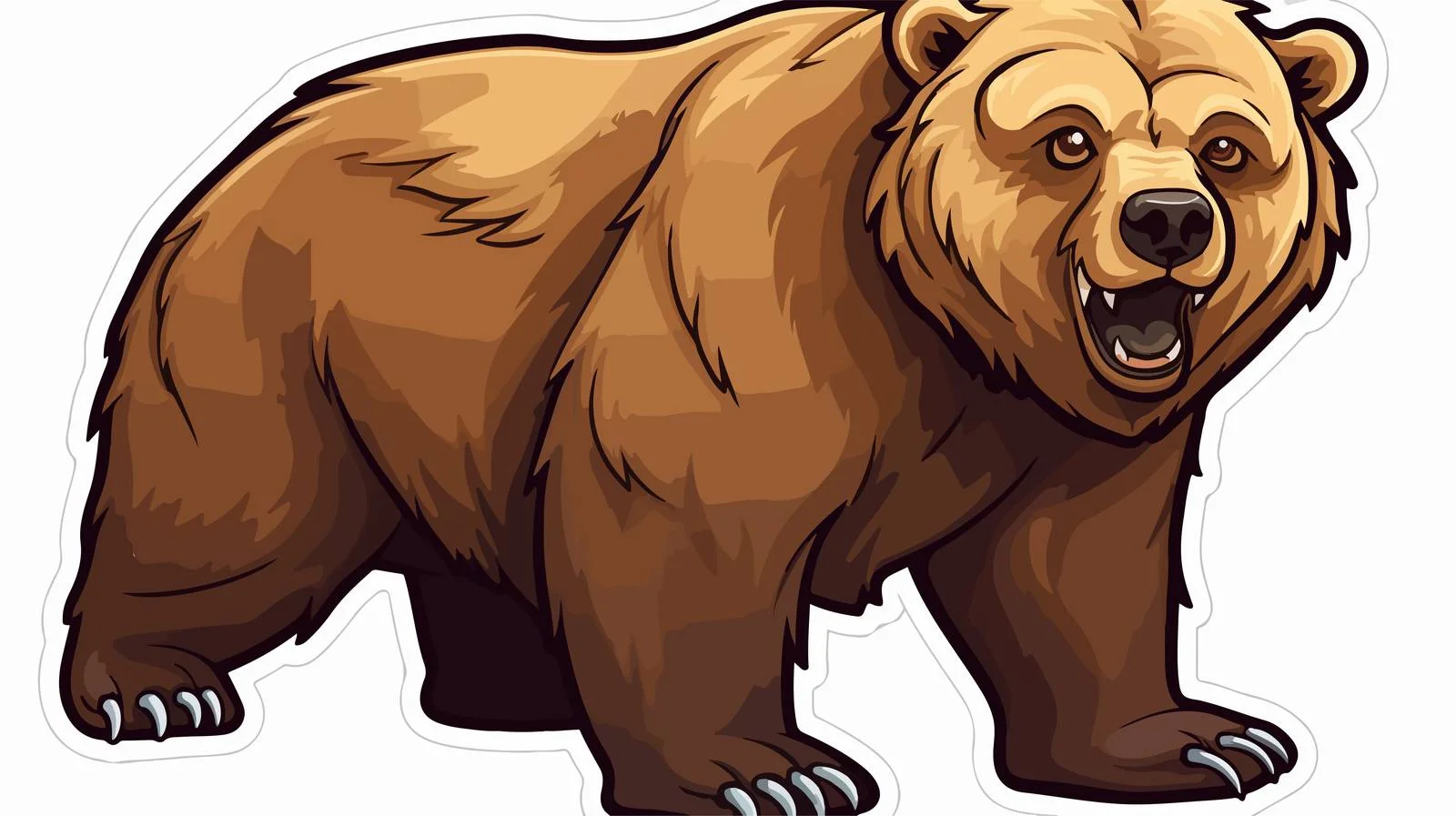 Cute Female Bear Cartoon Sticker — free download from Dotvec