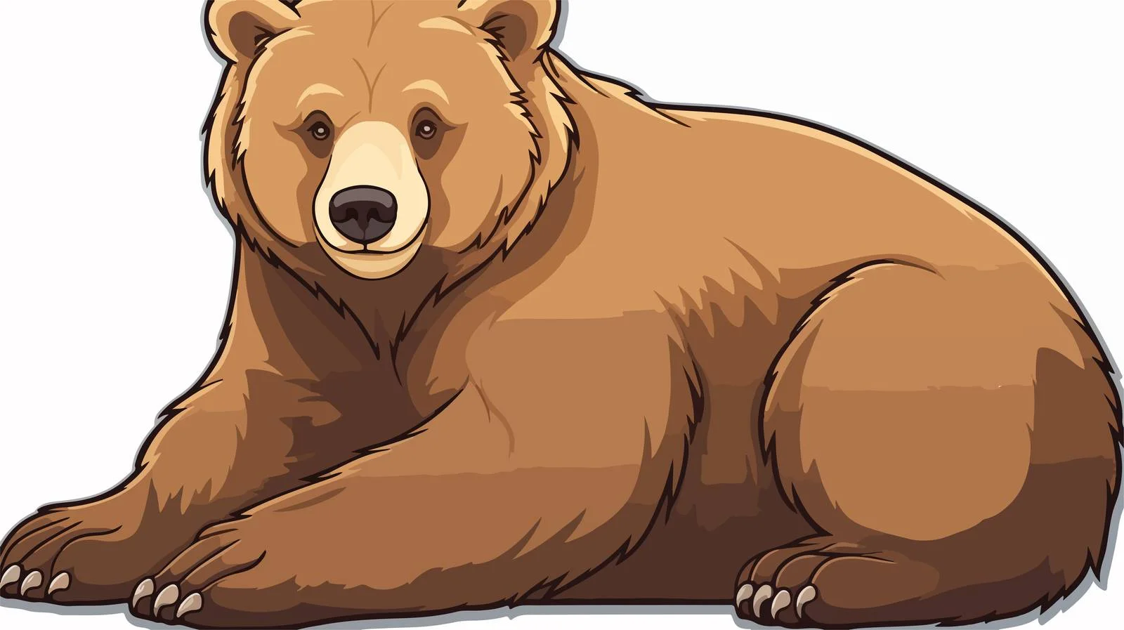 Female Bear Cartoon Sticker Illustration — free download from Dotvec