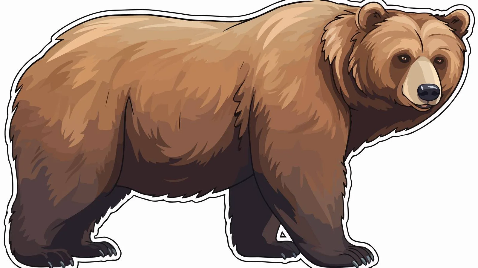 Female Bear Cartoon Sticker Illustration — free download from Dotvec