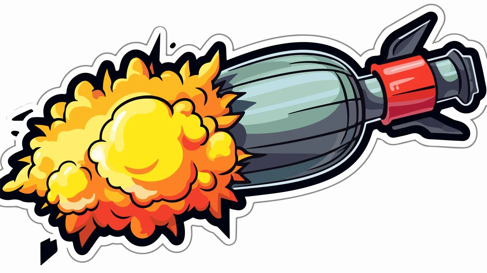 Quirky Cartoon Bomb Sticker — free download from Dotvec