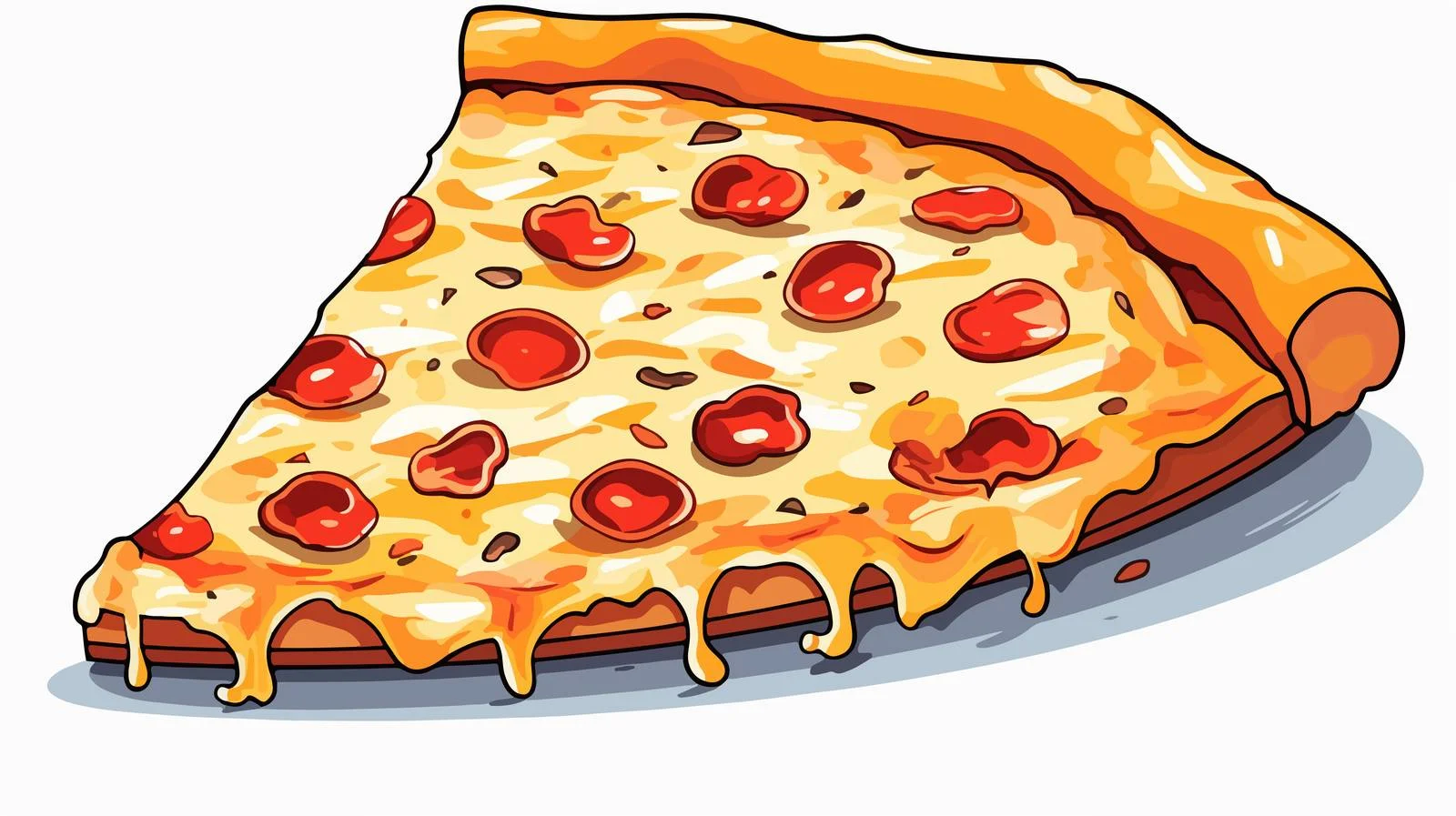 Cheesy Pizza Cartoon Sticker — free download from Dotvec