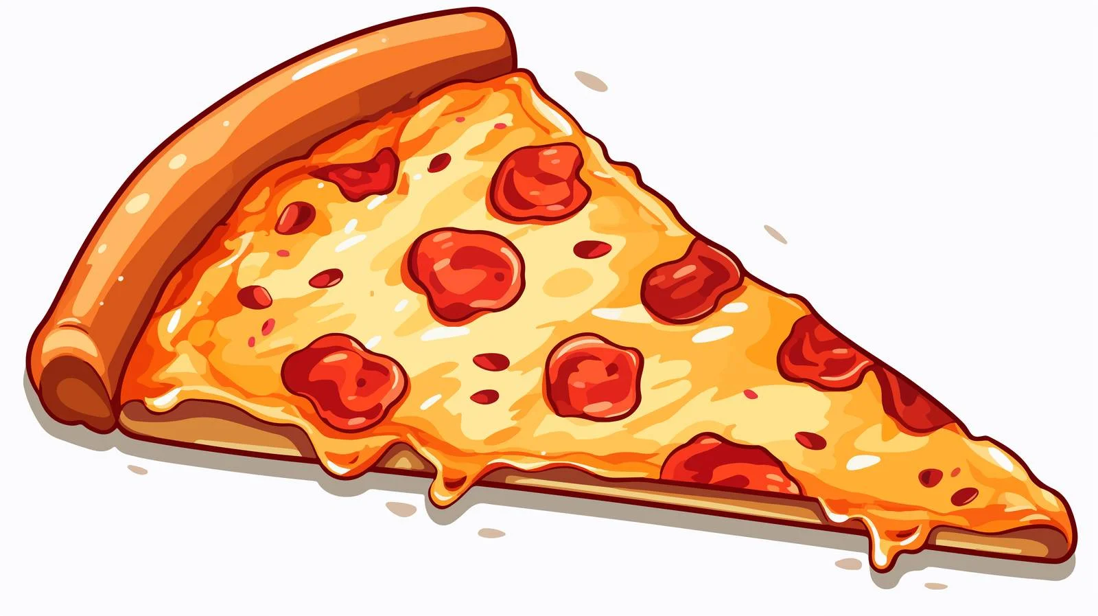 Cheesy Pizza Cartoon Sticker — free download from Dotvec