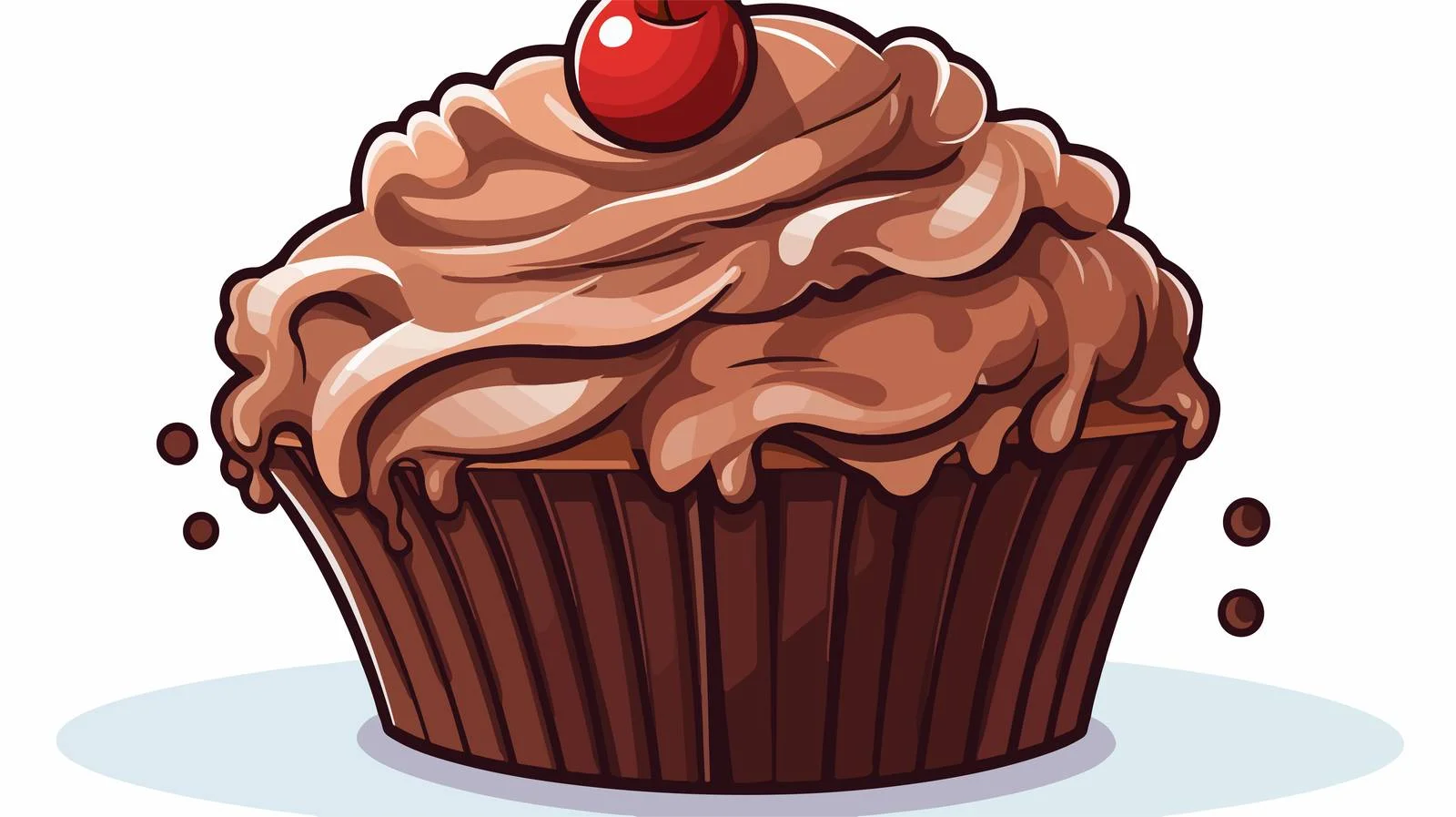 Tattoo Style Chocolate Muffin Sticker — free download from Dotvec