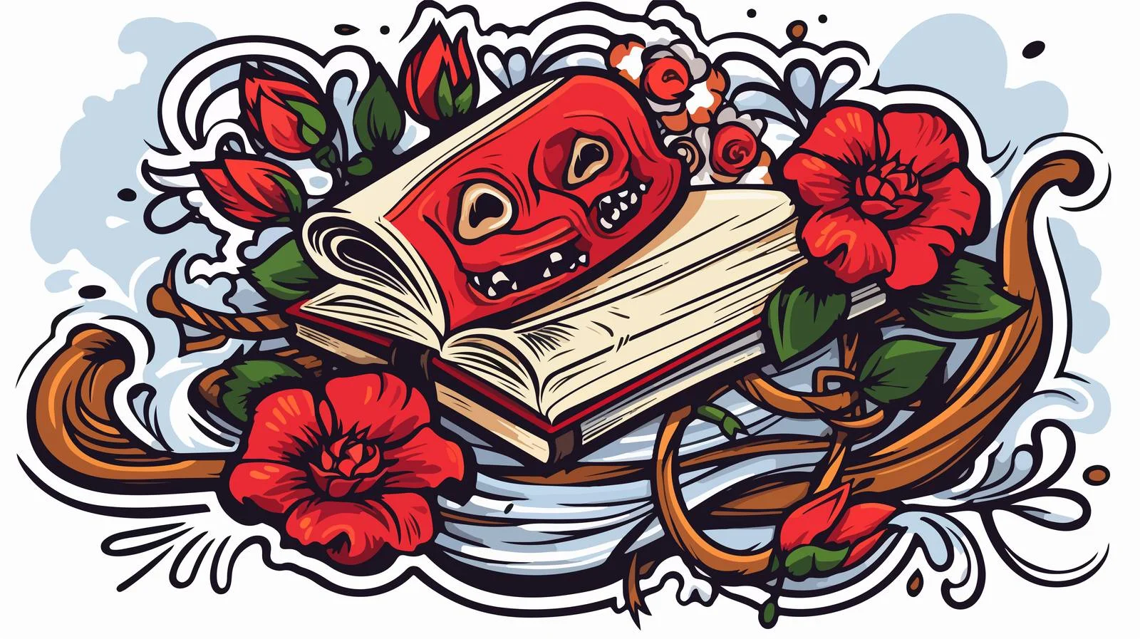 Old Tattoo Style Sticker on Notebook — free download from Dotvec