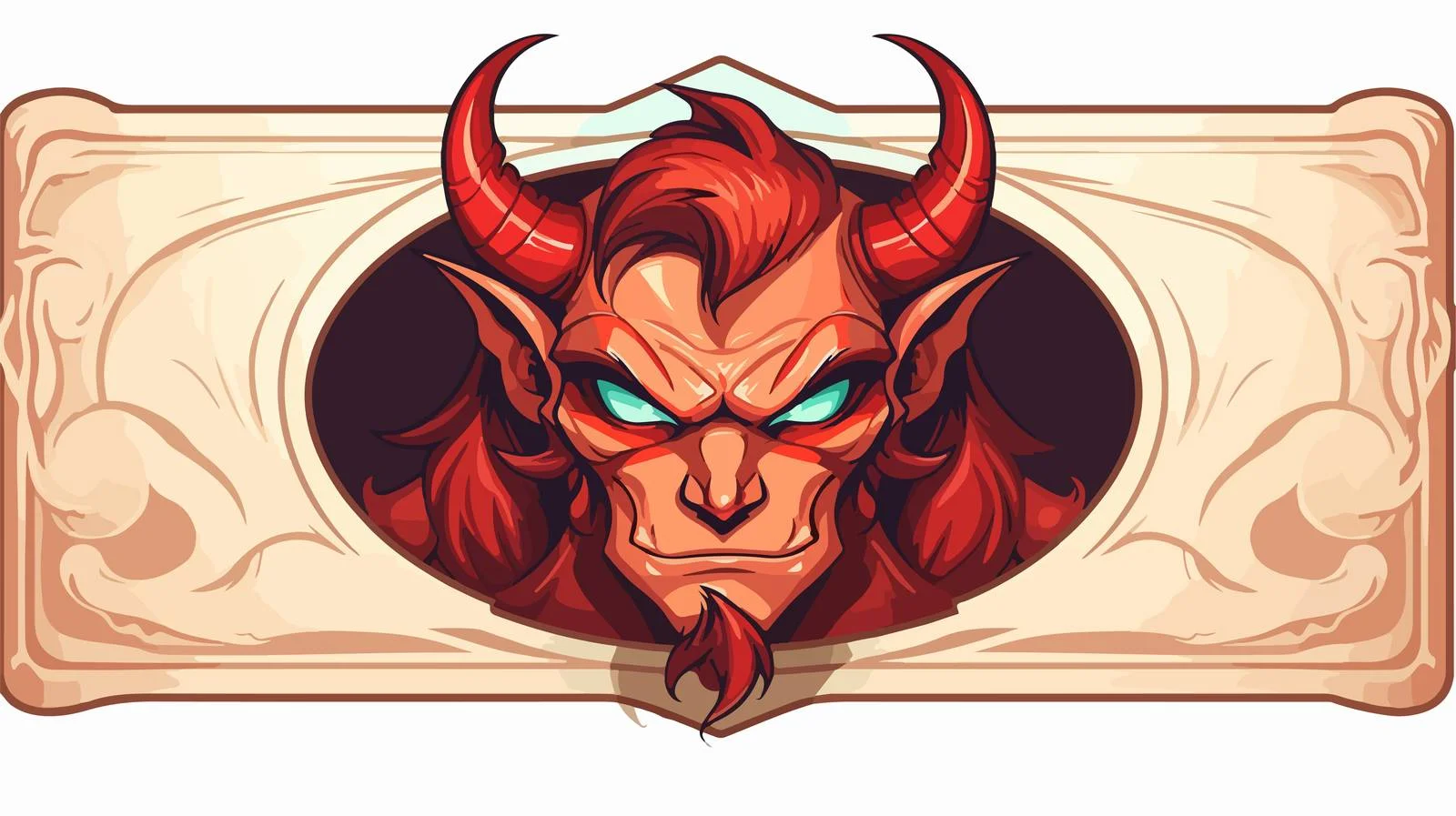 Tiefling Character Face Sticker — free download from Dotvec