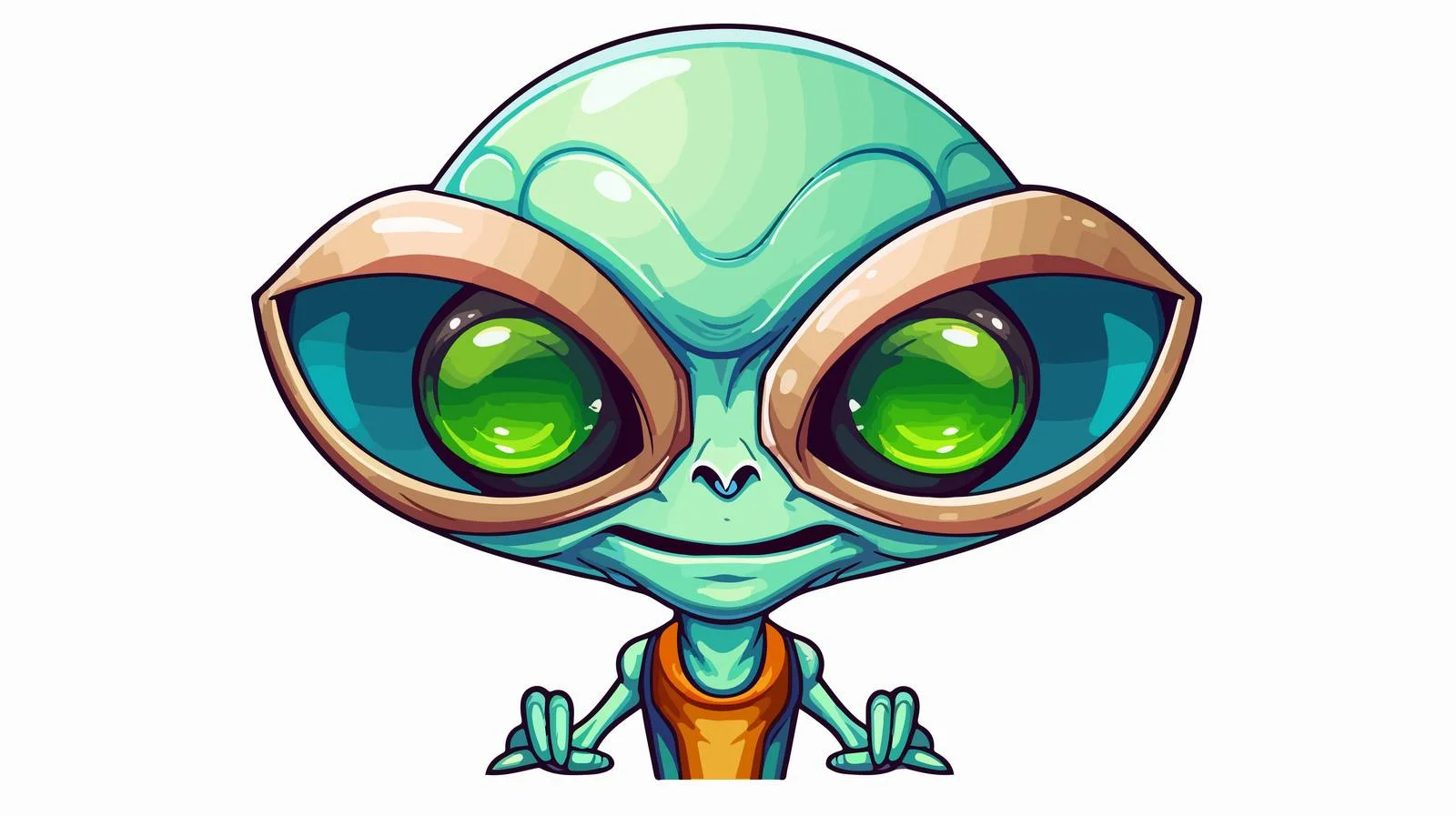 Alien Cartoon Sticker — free download from Dotvec