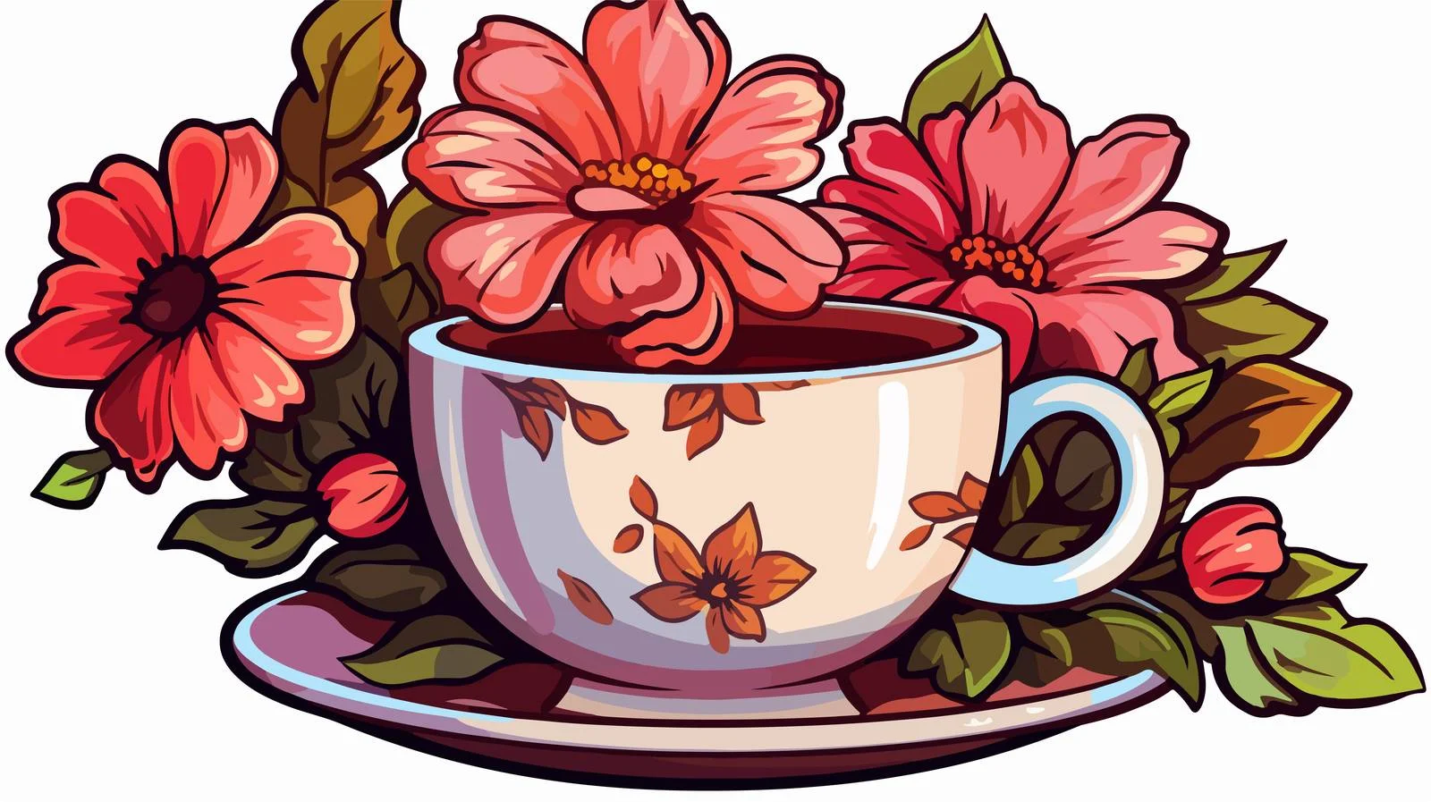 Traditional Cup Tattoo Sticker — free download from Dotvec