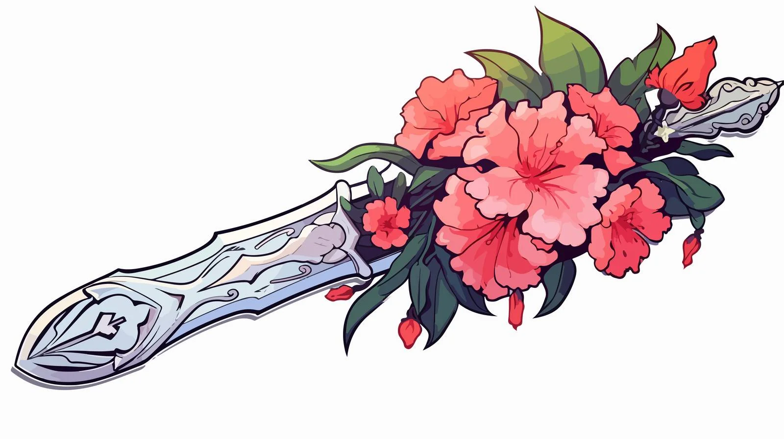 Traditional Dagger Tattoo Sticker — free download from Dotvec