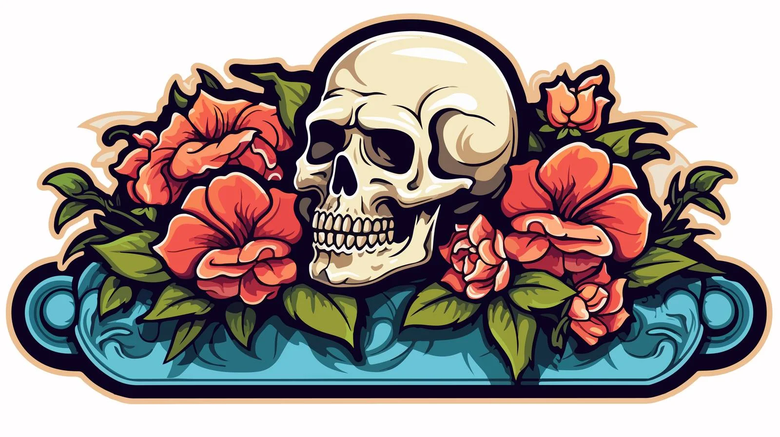 Traditional Style Grave Tattoo Sticker — free download from Dotvec