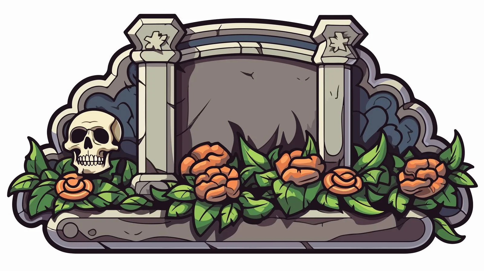 Traditional Grave Sticker Tattoo — free download from Dotvec
