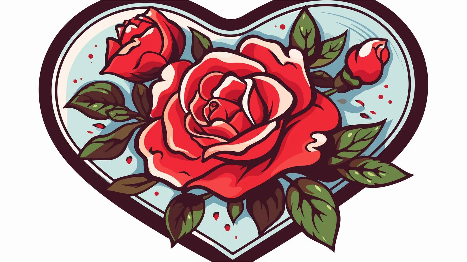 Heart Tattoo Sticker Traditional Style — free download from Dotvec