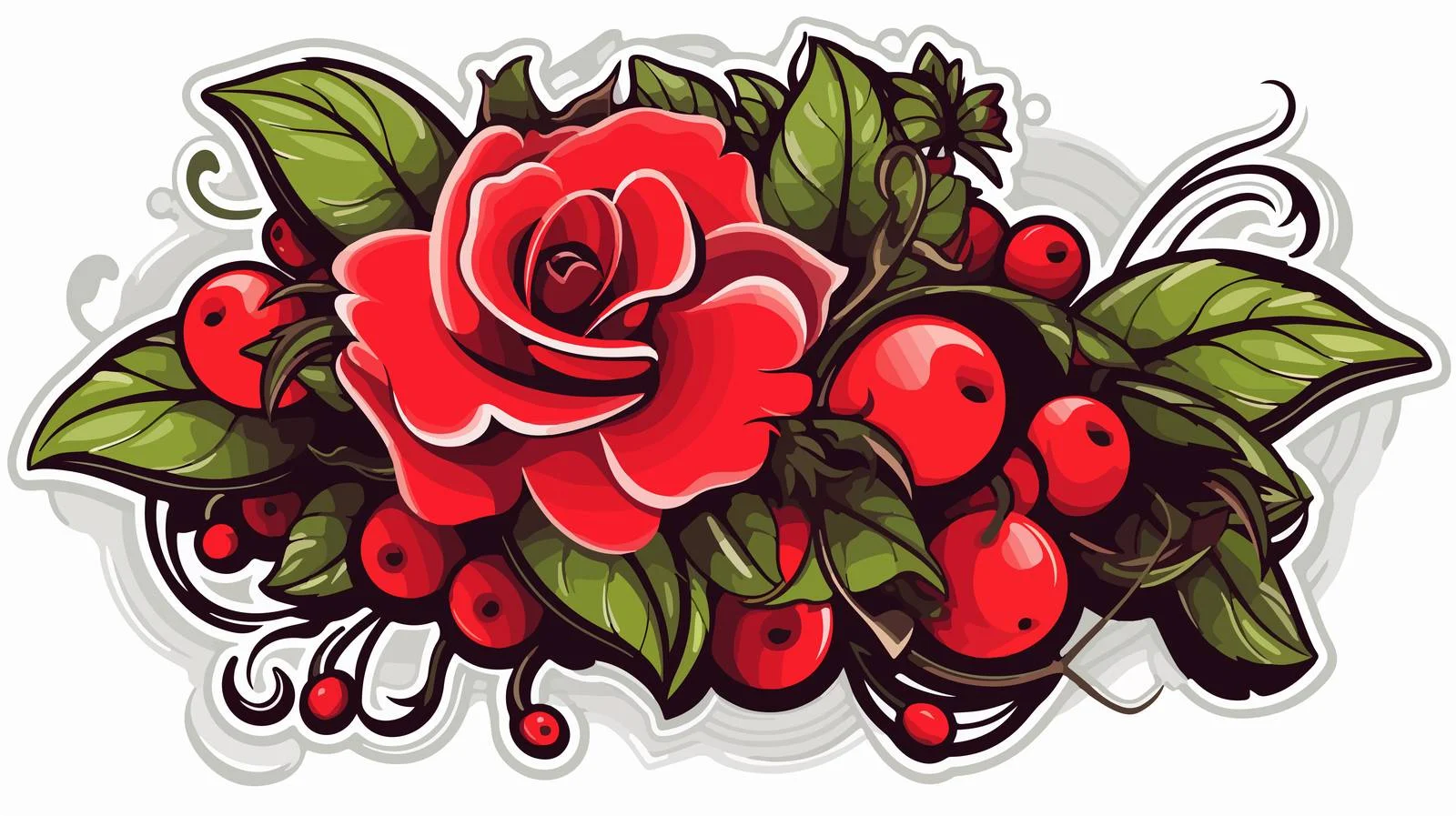 Traditional Style Tattoo Sticker Present — free download from Dotvec