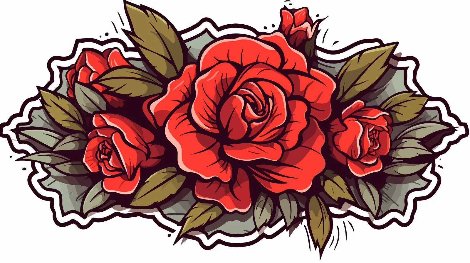 Traditional Style Tattoo Sticker Present — free download from Dotvec