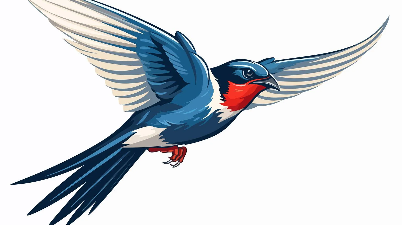 Traditional Swallow Tattoo Sticker — free download from Dotvec