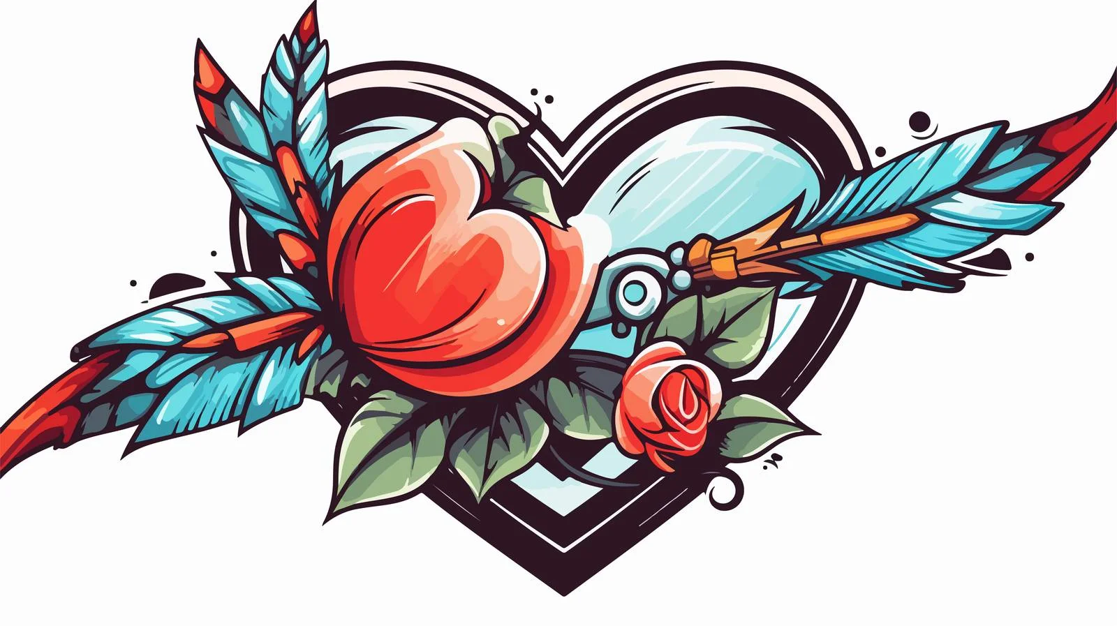 Traditional Style Arrow Tattoo Sticker — free download from Dotvec