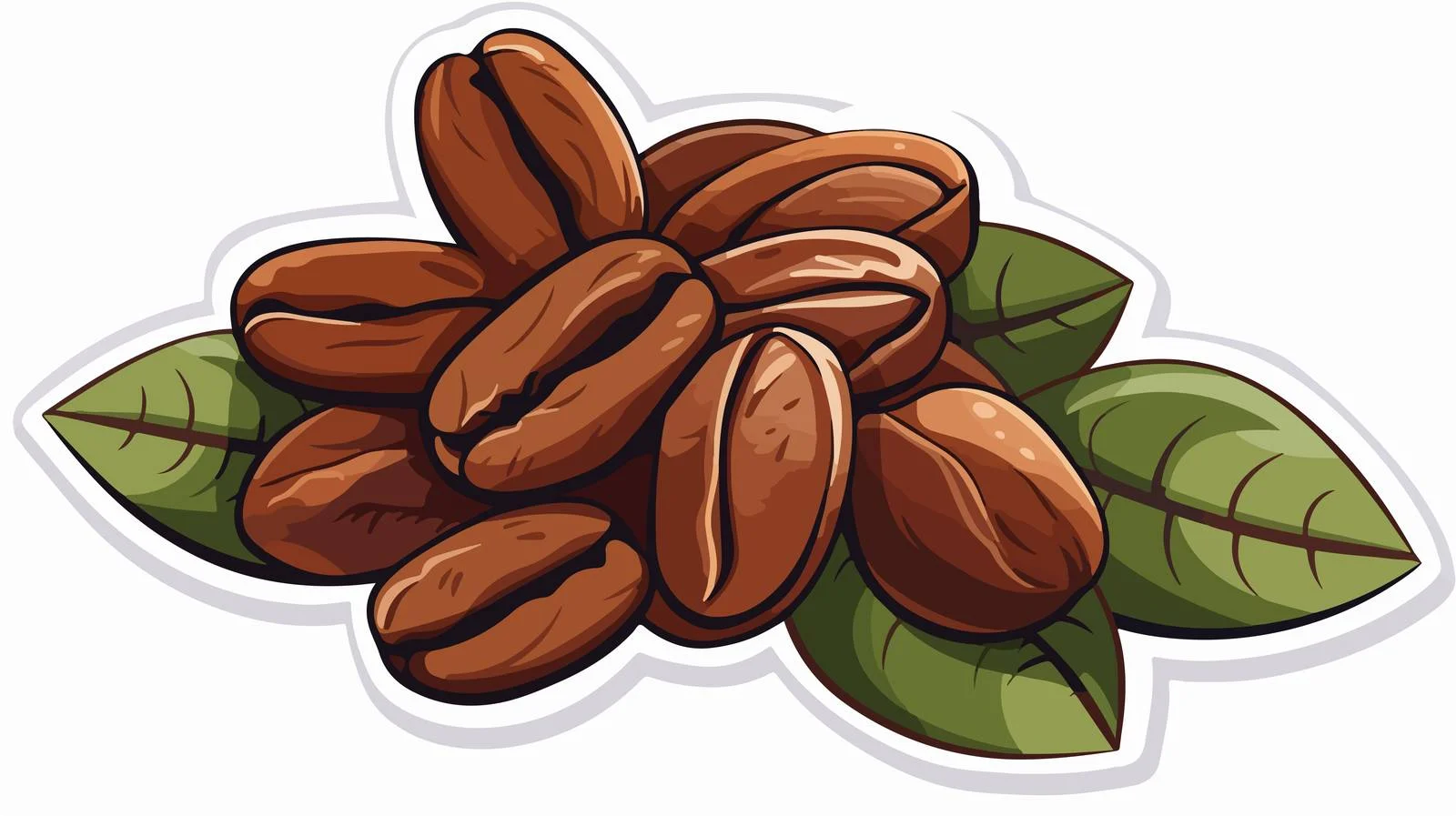 Coffee Bean Tattoo Sticker — free download from Dotvec
