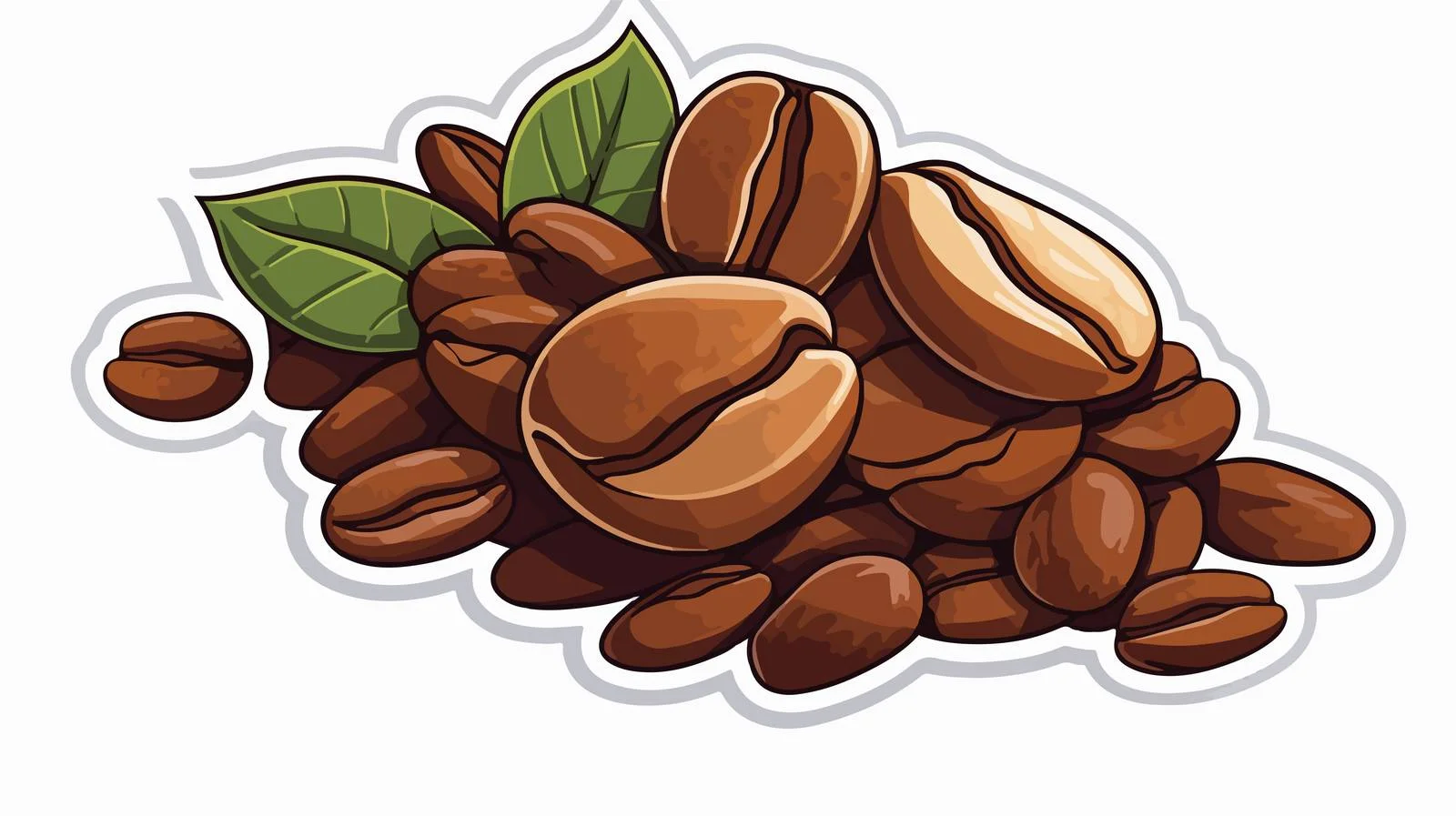 Vintage Coffee Bean Tattoo Sticker — free download from Dotvec