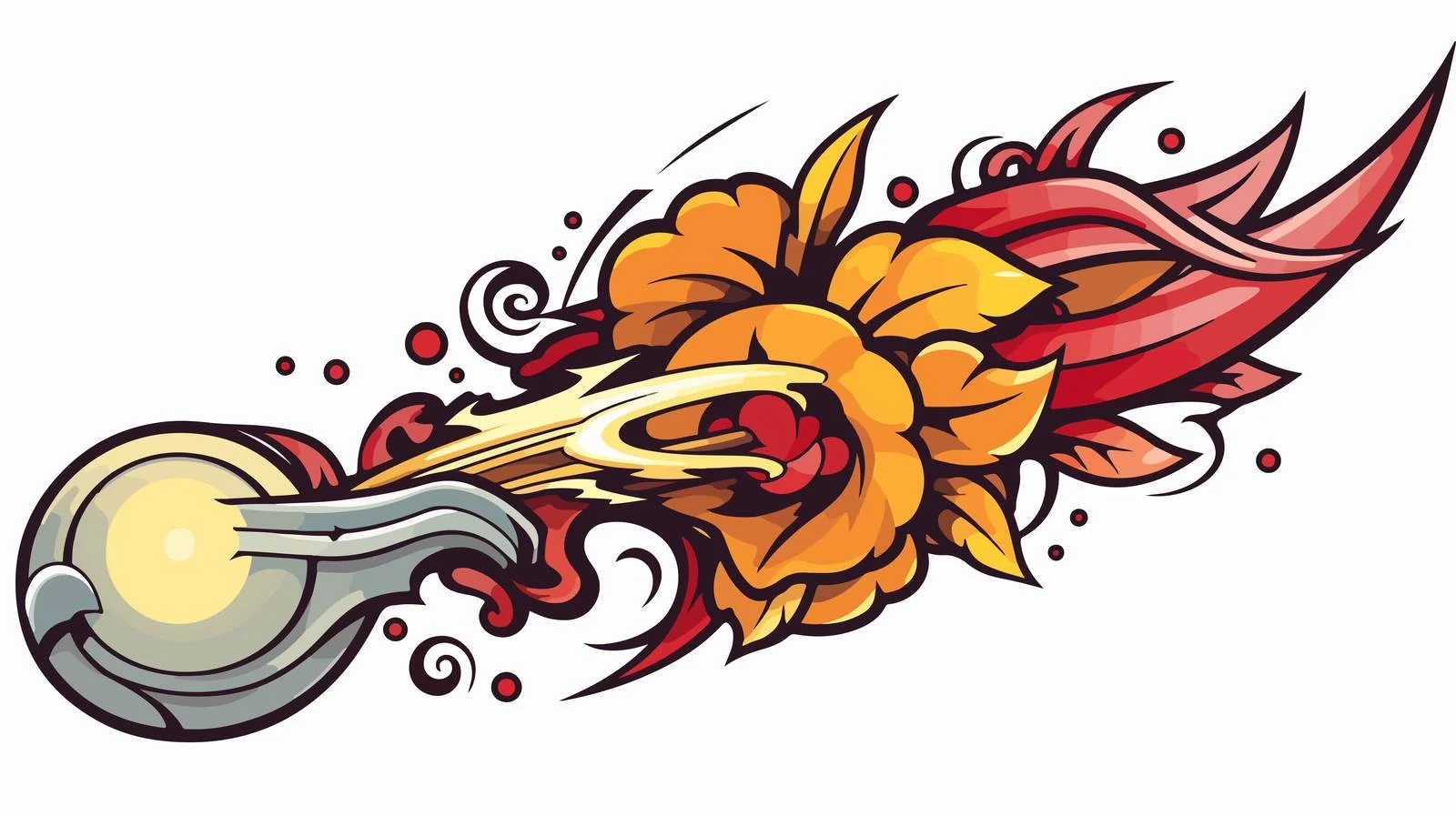 Traditional Tattoo Sticker with Lighting Effect — free download from Dotvec