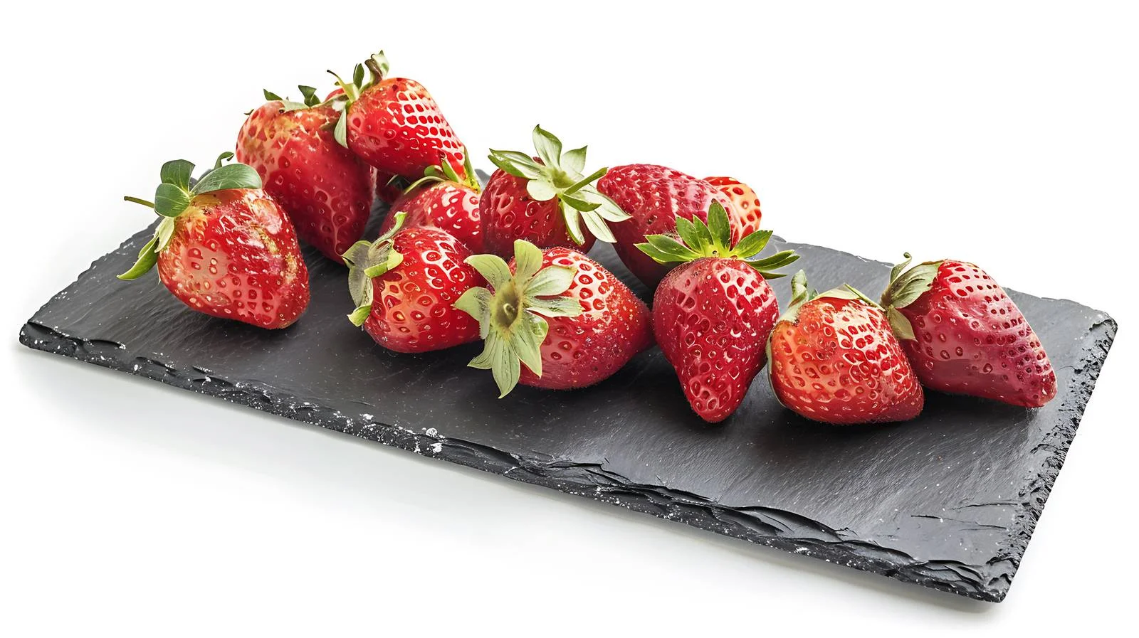 Vibrant Red Strawberries on Slate Board — free download from Dotvec