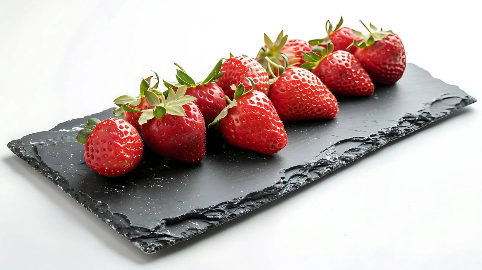 Vibrant Red Strawberries on Slate Board — free download from Dotvec