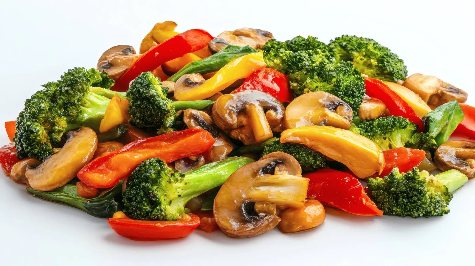 Vibrant Stir-Fried Vegetables on White Background — free download from Dotvec
