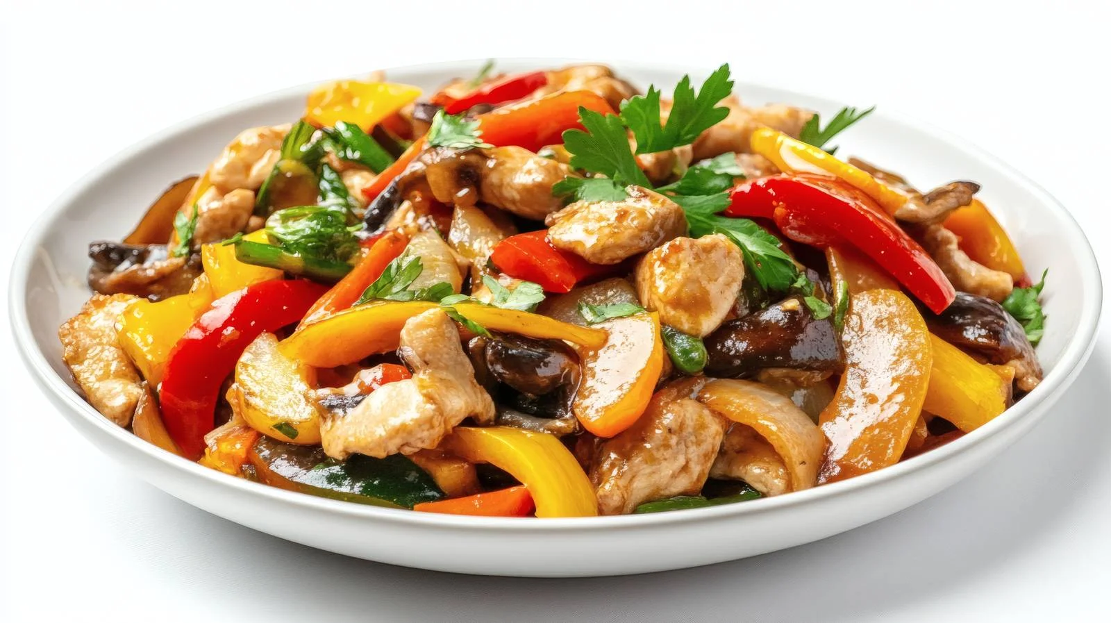 Vibrant Stir-Fried Veggies on White Background — free download from Dotvec