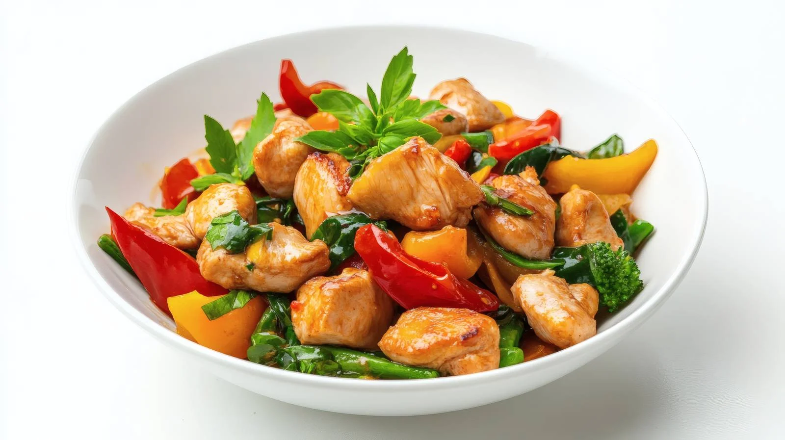 Chicken Stir-Fry on White Background — free download from Dotvec