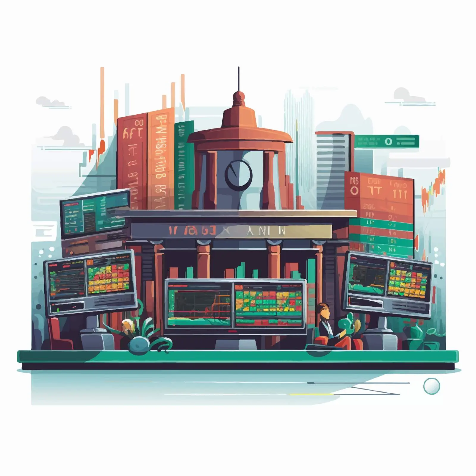 Stock Exchange Design Vector Illustration — free download from Dotvec