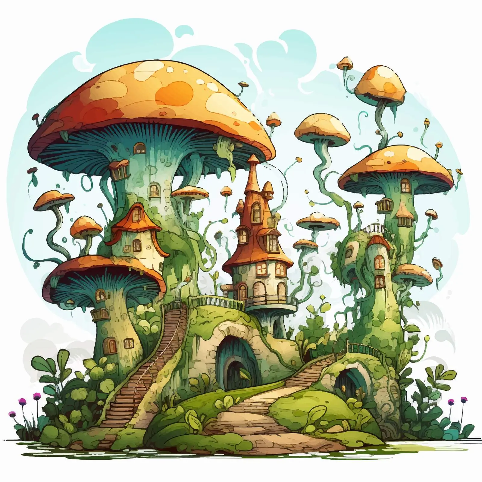 Cartoon Vector Illustration Isolated on White Background — free download from Dotvec