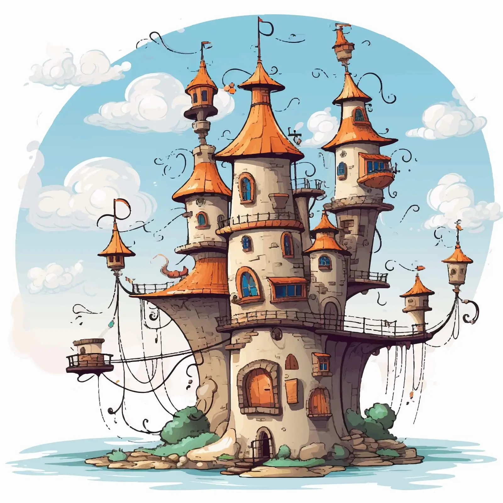 Cartoon Vector Illustration on White Background — free download from Dotvec