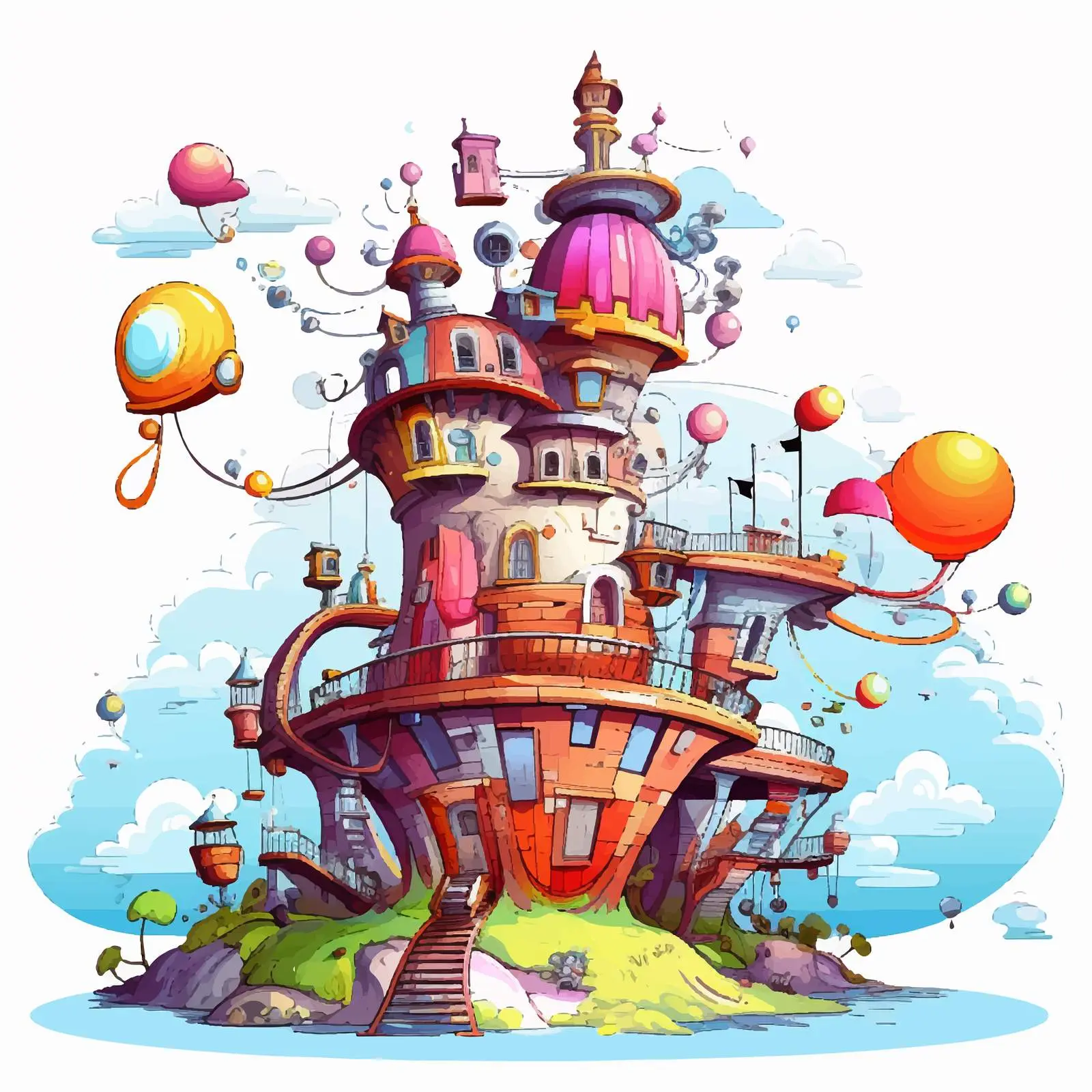 Cartoon Vector Illustration Isolated on White Background — free download from Dotvec