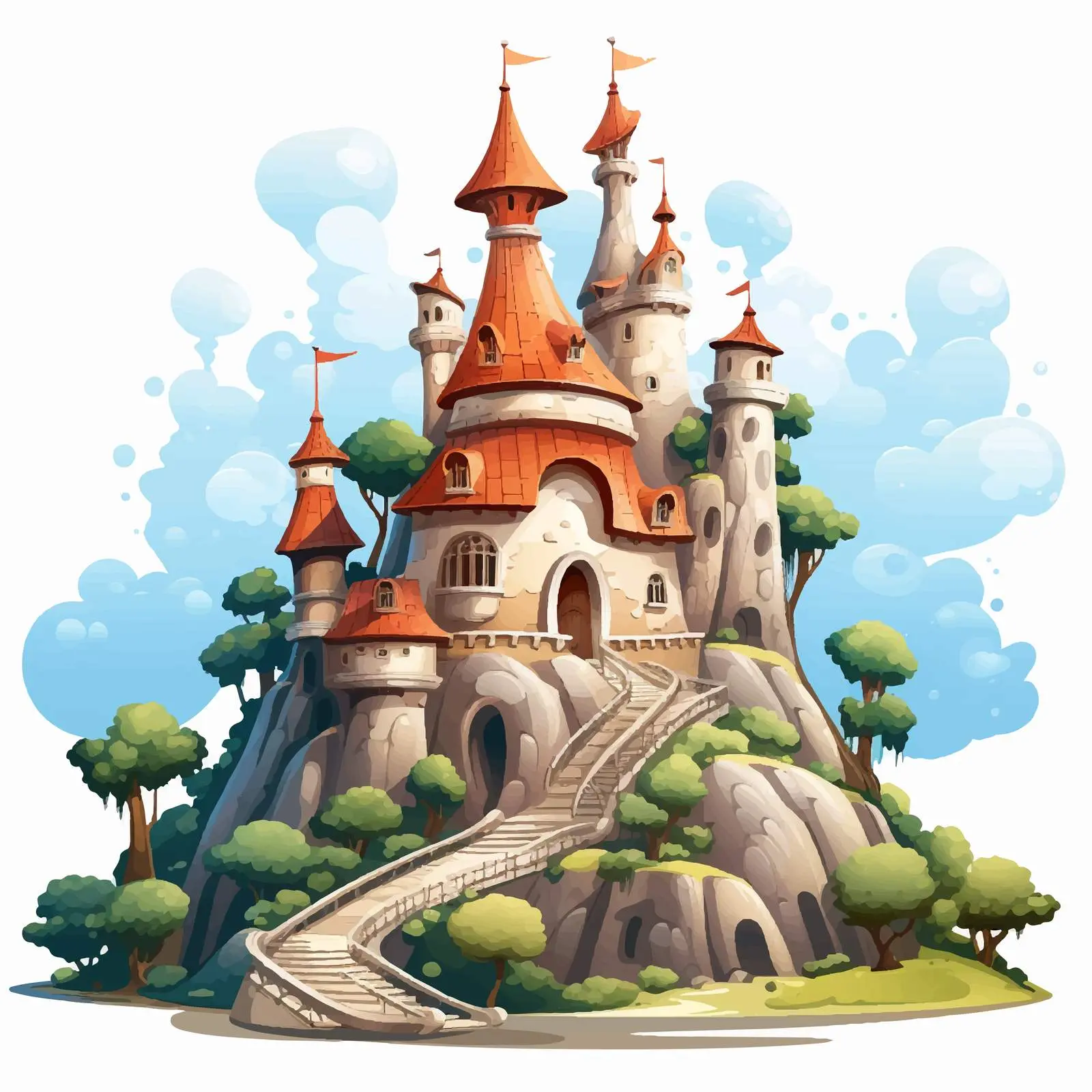 Cartoon Vector Illustration Isolated on White Background — free download from Dotvec