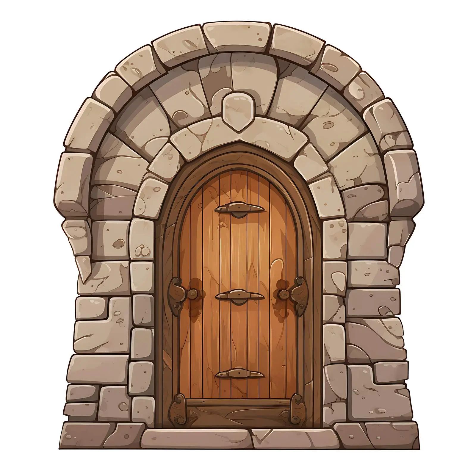 Decorative Stone Doorway with Pantile Roof — free download from Dotvec
