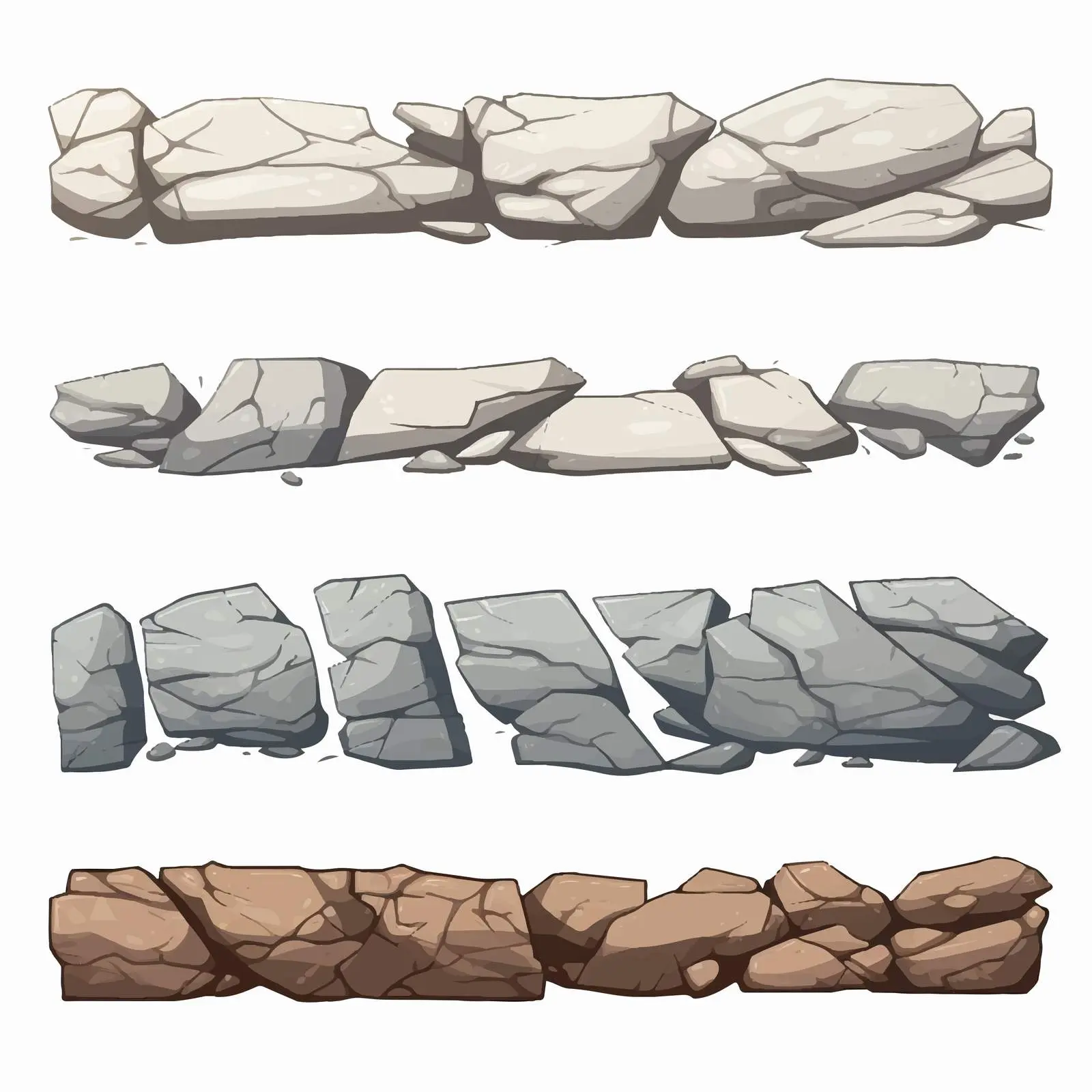 Stone Line Vector Illustration on White Background — free download from Dotvec