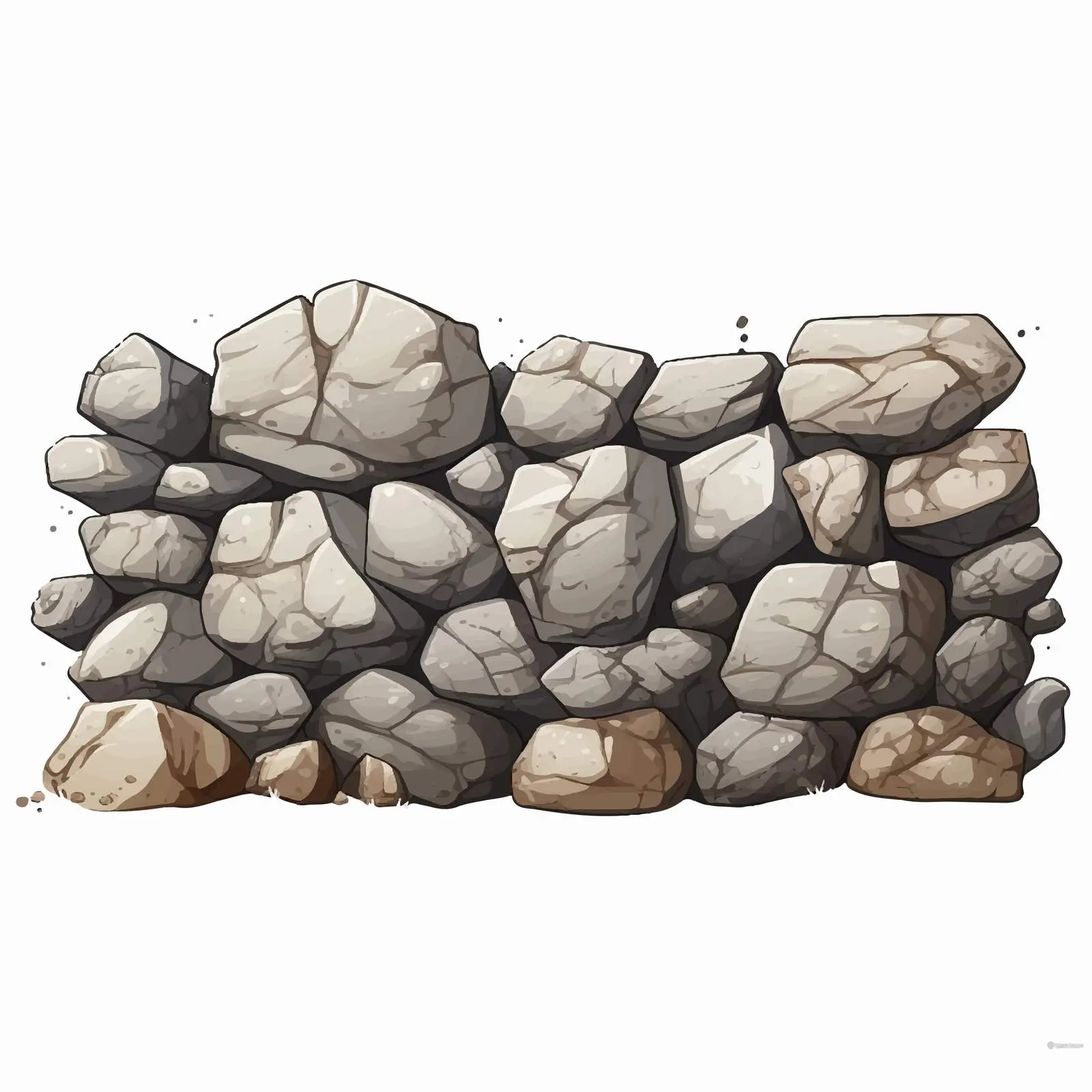 Stone Line Vector Illustration on White Background — free download from Dotvec