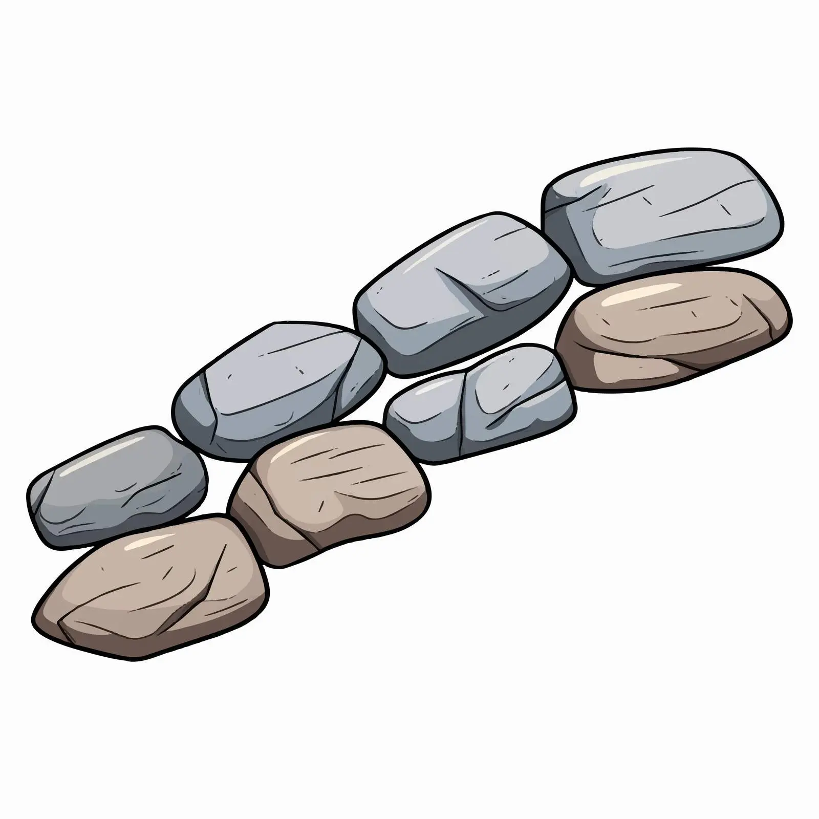 Stone Line Vector Illustration on White Background — free download from Dotvec