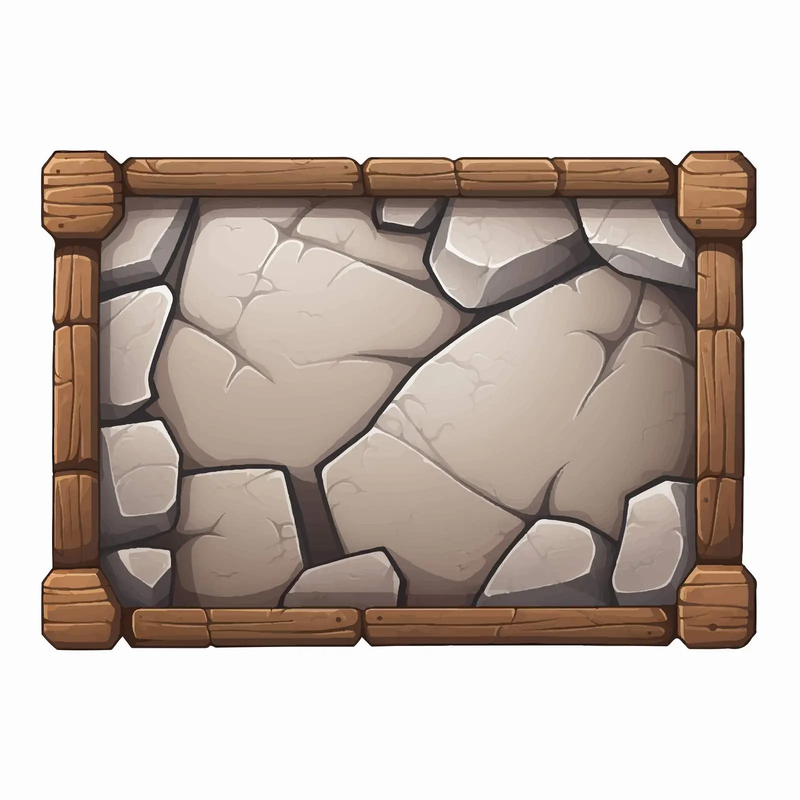 Old Framed Stone Panel for GUI Design — free download from Dotvec