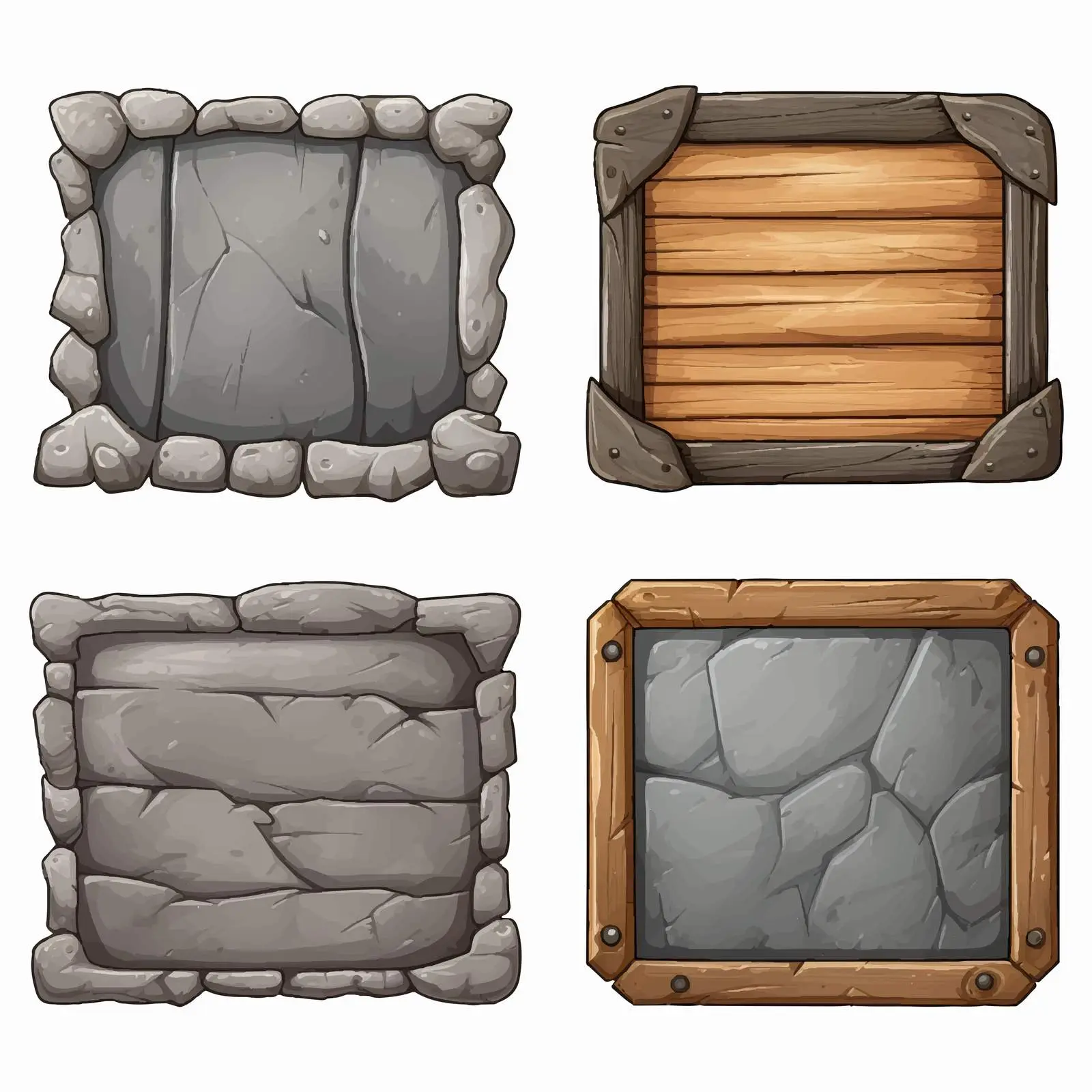 Stone Plate Panel for GUI Design — free download from Dotvec
