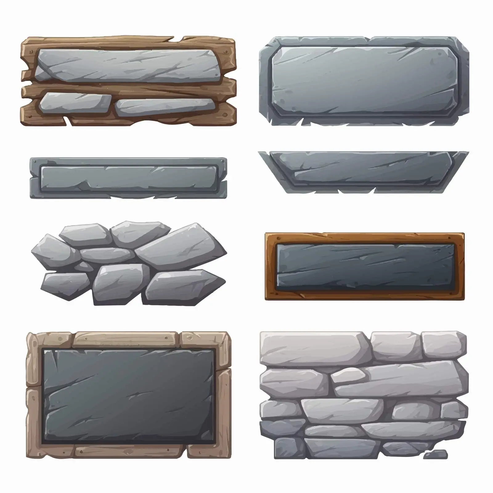 Stone Plate Panel for GUI Design — free download from Dotvec