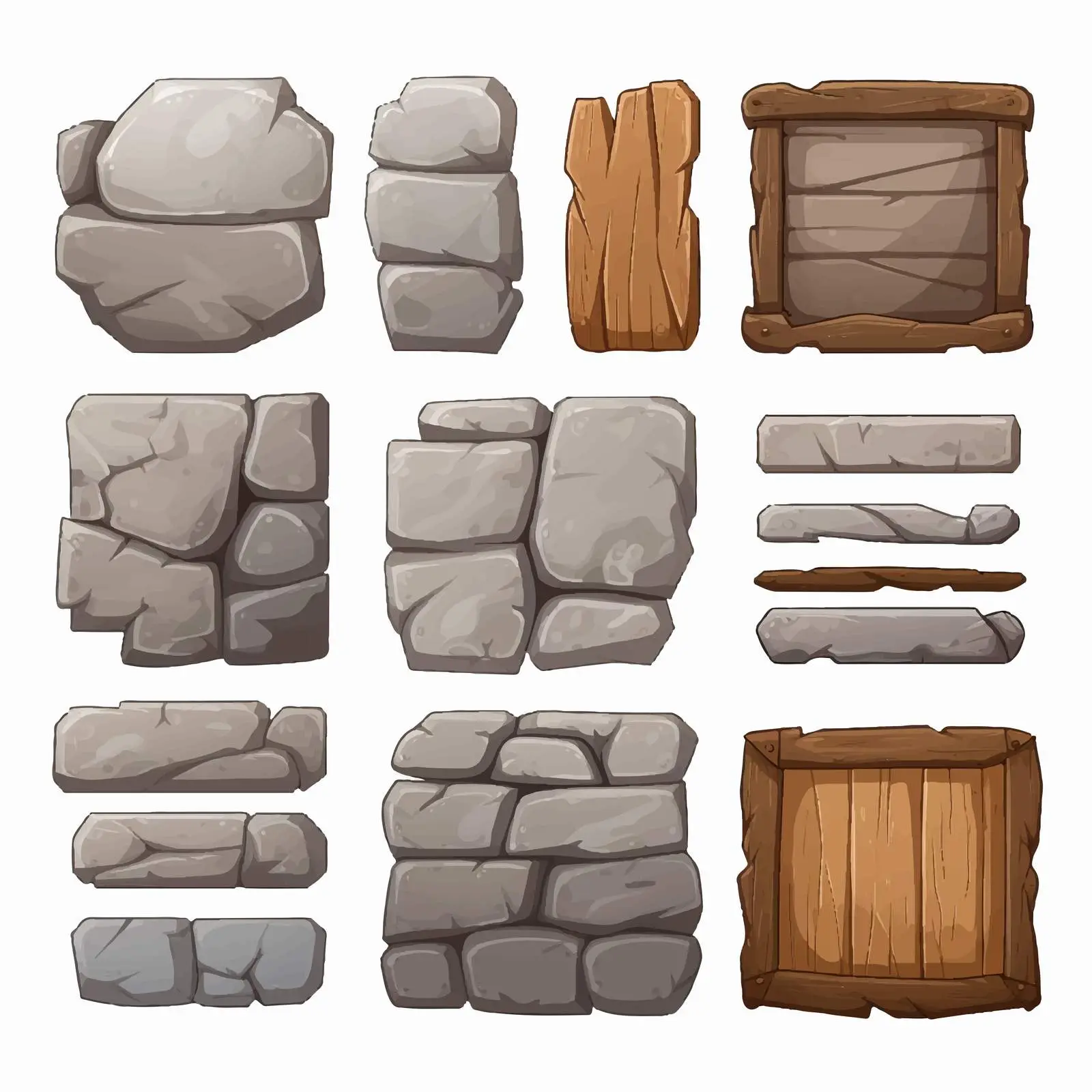 Stone Plate Panel for GUI Design — free download from Dotvec