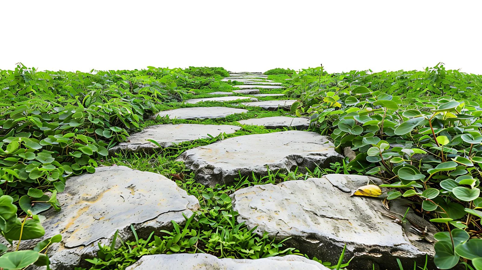 Tranquil Stone Path Amid Lush Greenery — free download from Dotvec