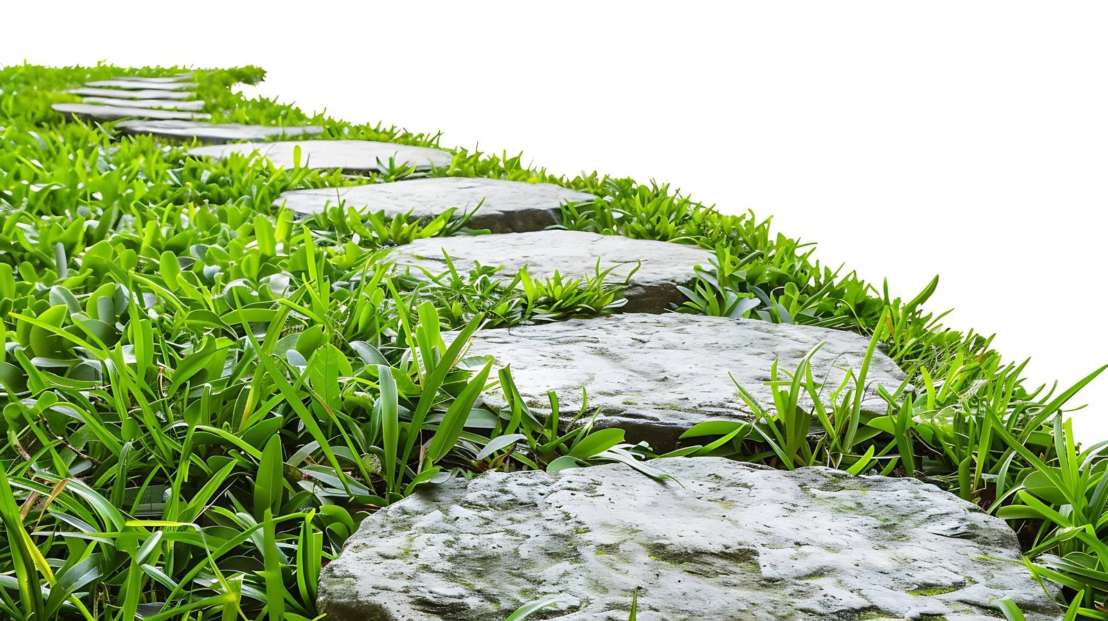 Tranquil Stone Path Amid Lush Greenery — free download from Dotvec