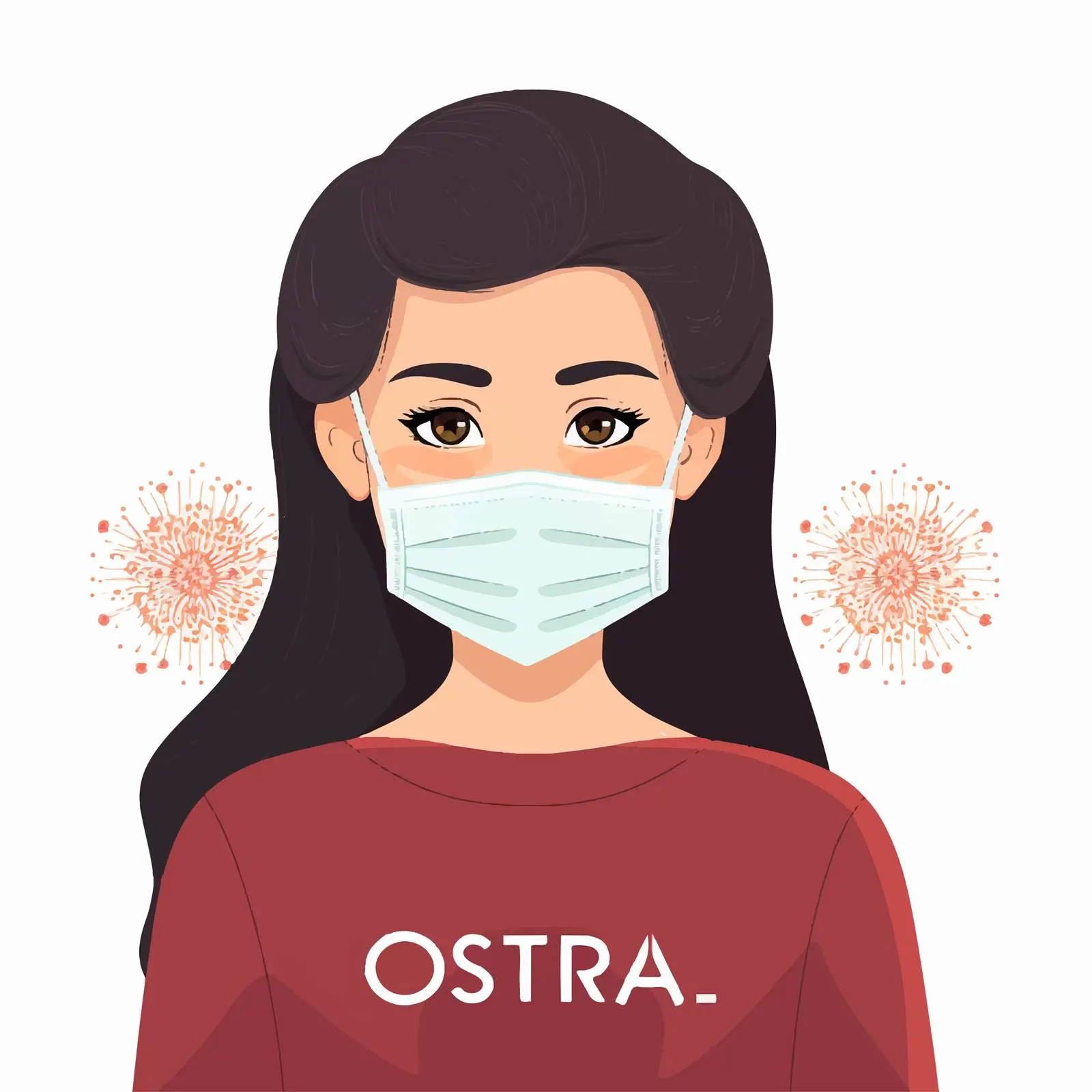 Girl in Medical Mask Promoting Coronavirus Awareness – free stay safe image from Dotvec