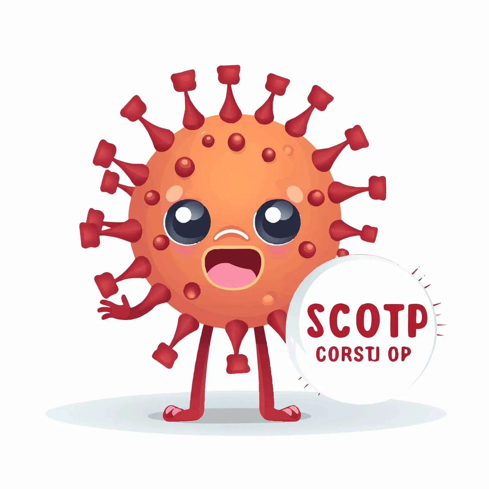 Stop Coronavirus Banner with Character Illustration — free download from Dotvec