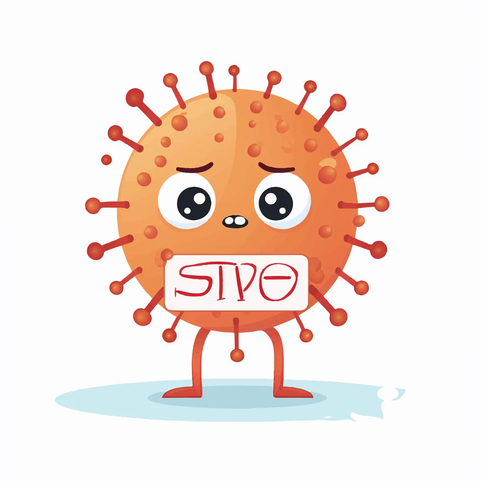 Stop Coronavirus Banner with Cartoon Character — free download from Dotvec