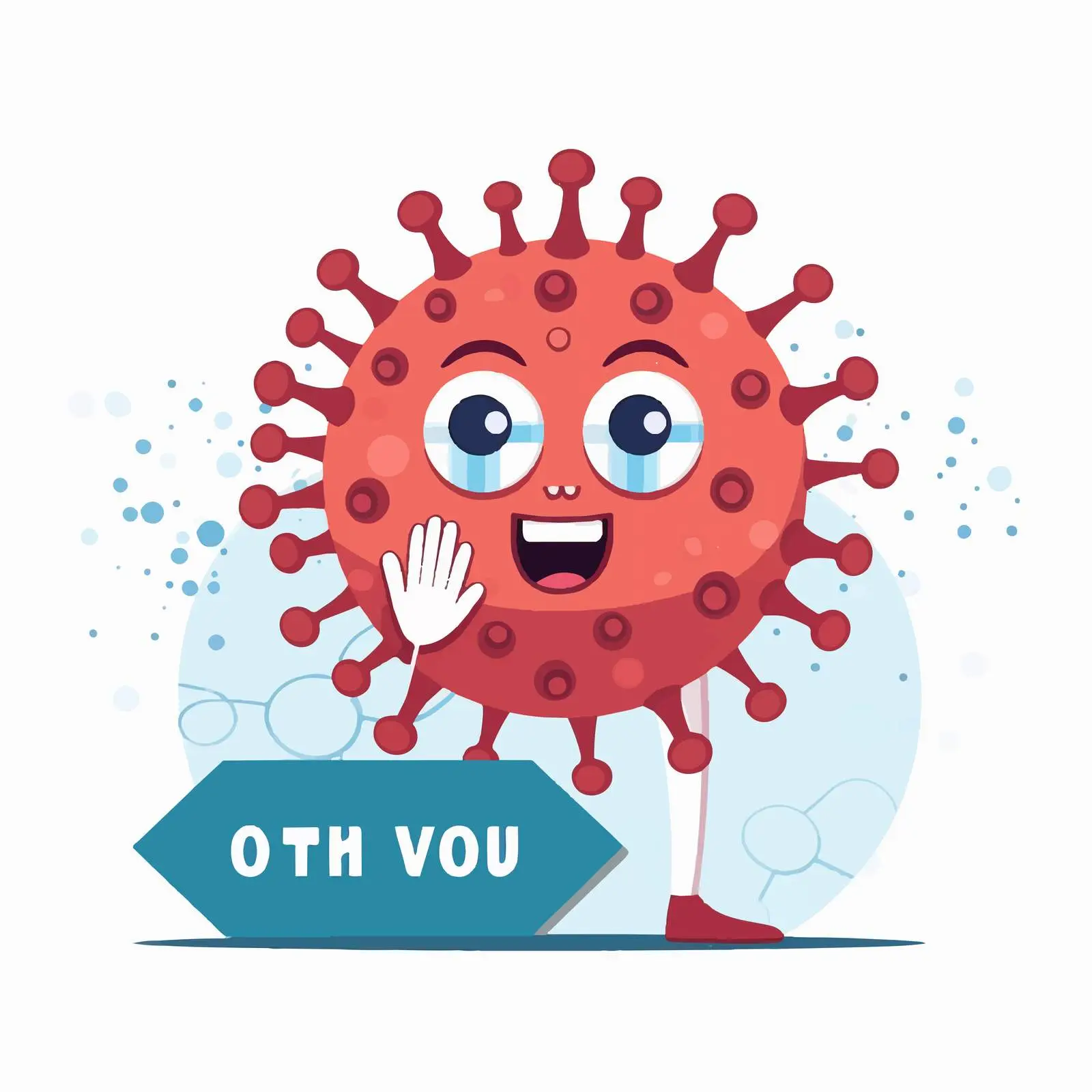 Stop Coronavirus Banner with Character Design — free download from Dotvec