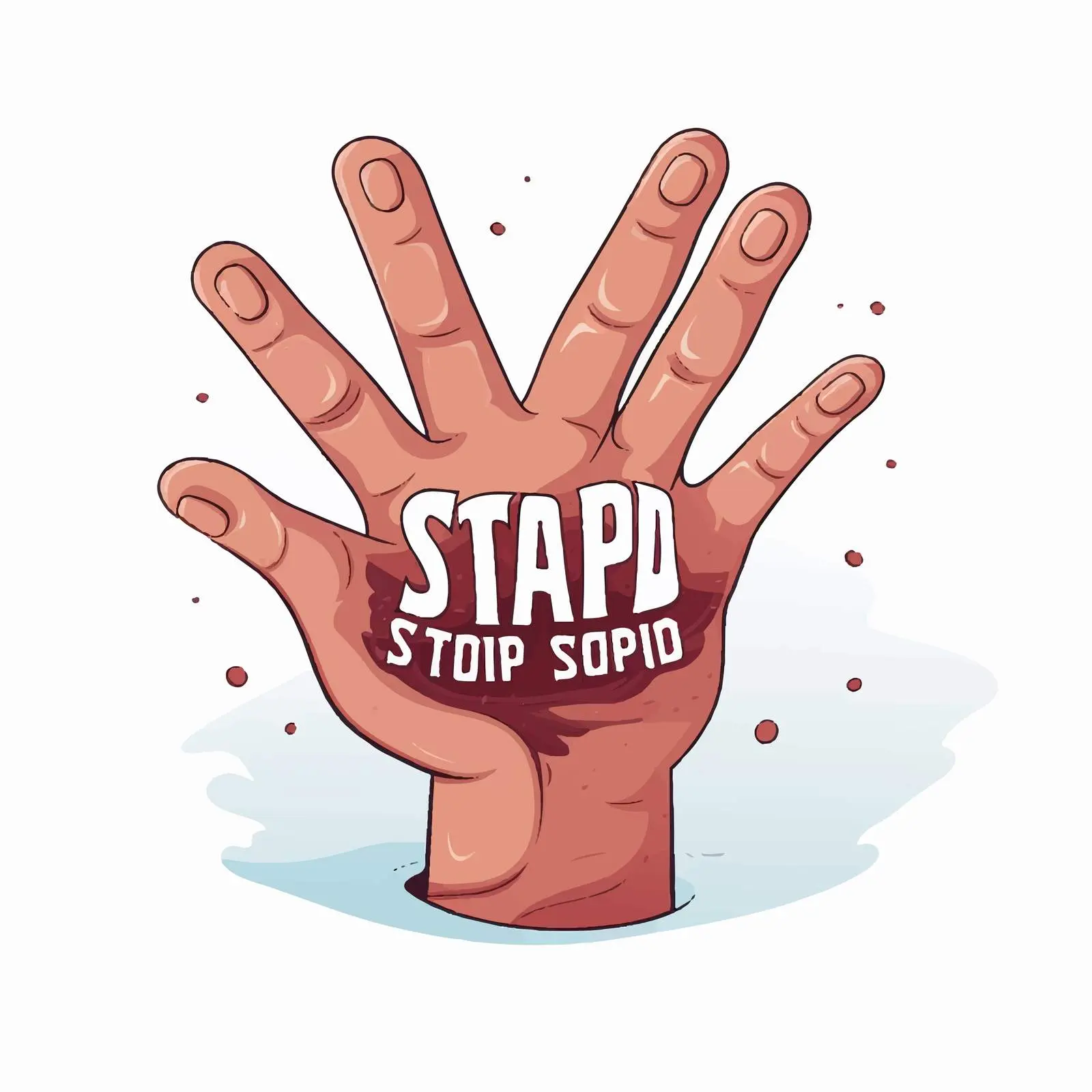 Stop the Spread Hands Holding Together Vector – free disease control image from Dotvec