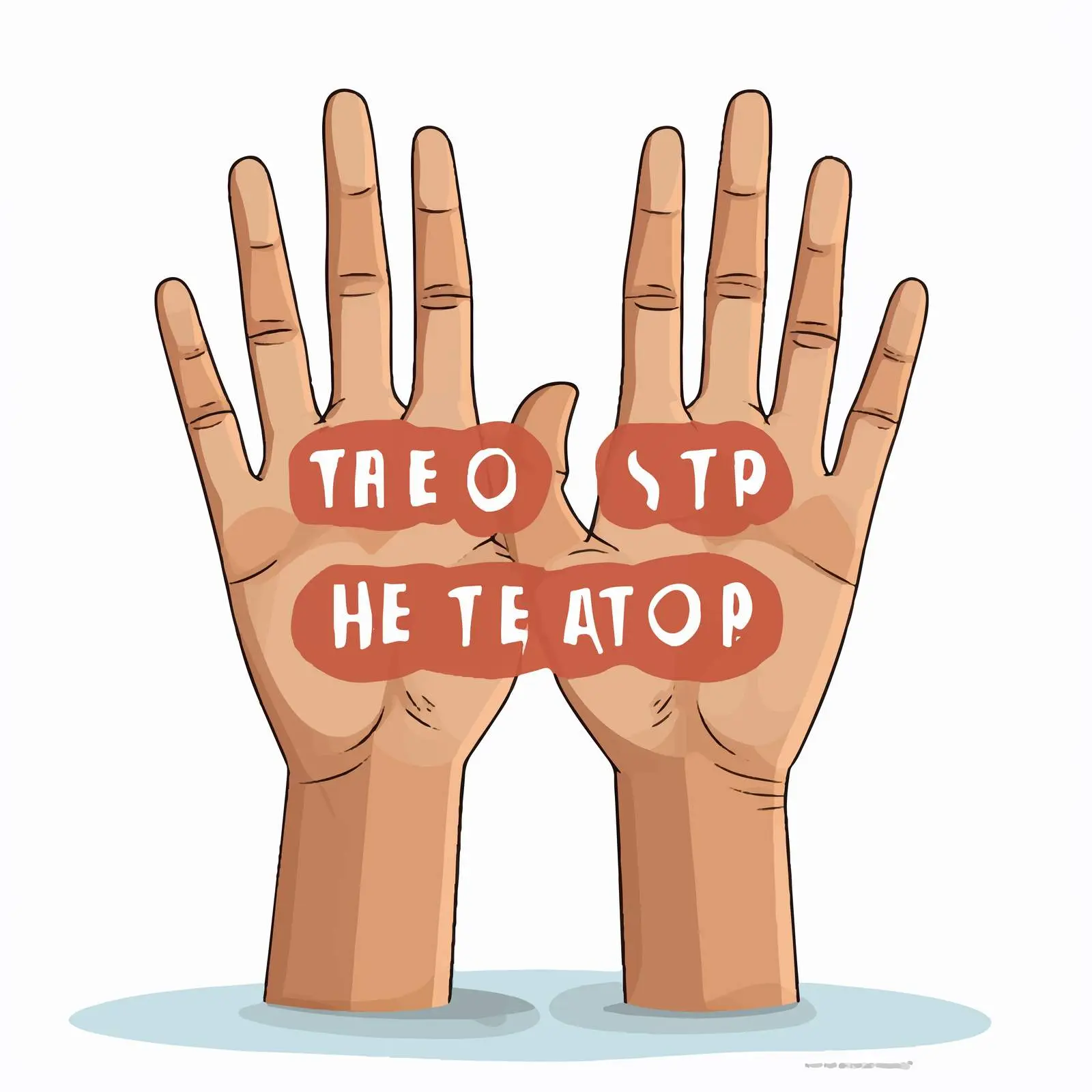 Stop the Spread Hands Holding Together Vector — free download from Dotvec